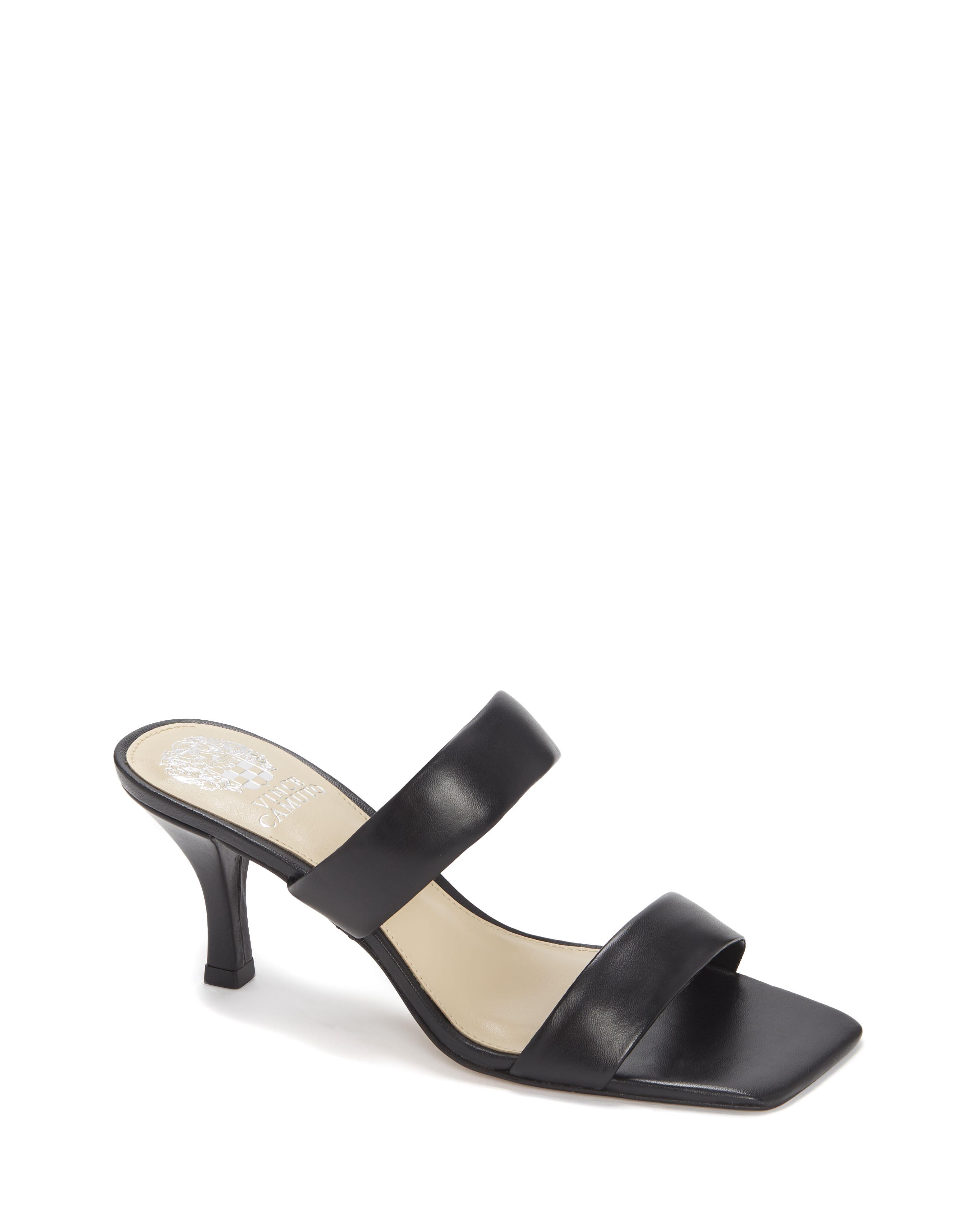 Vince Camuto Leather Aslee Two-strap Mule in Black - Lyst