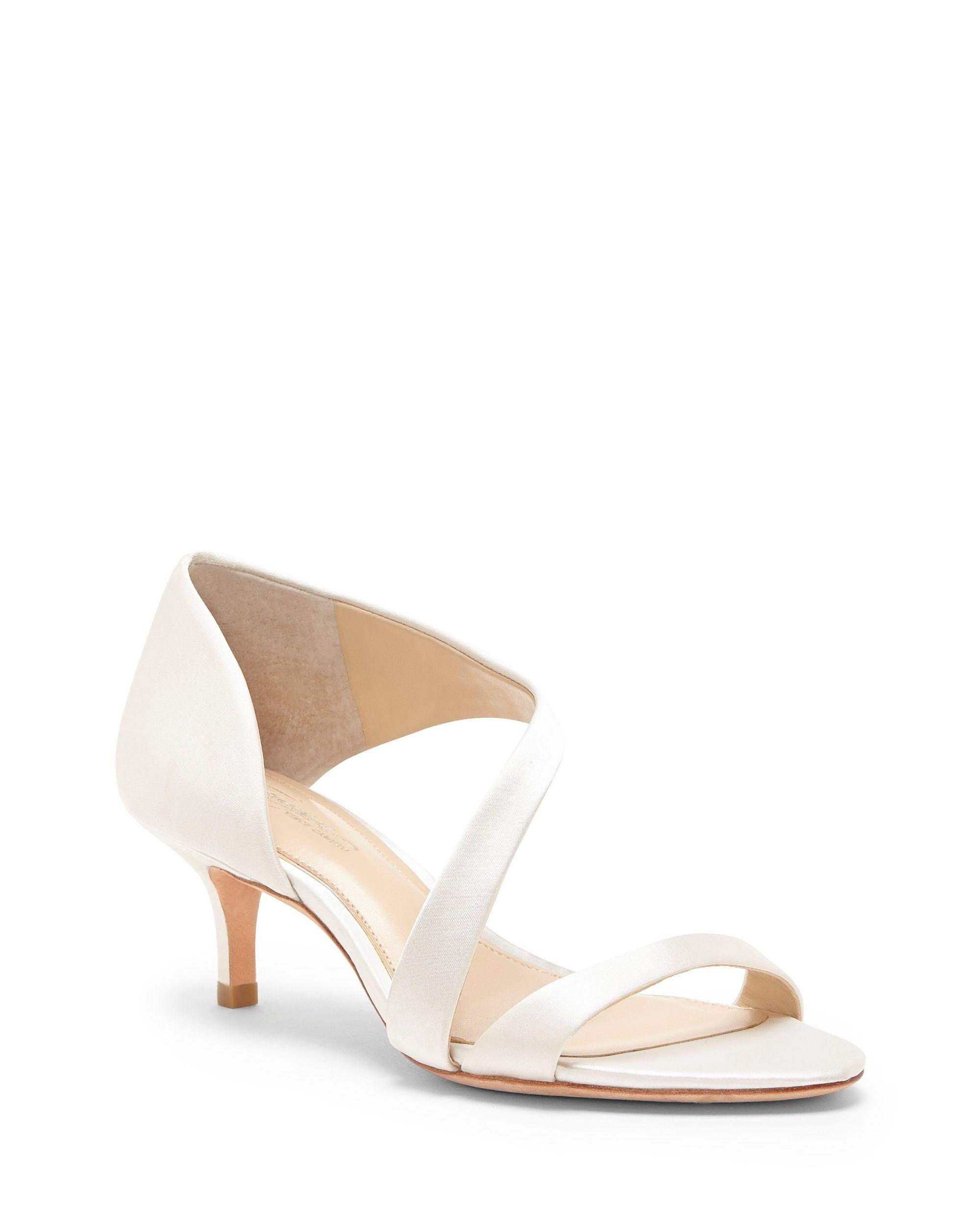 vince camuto white heels