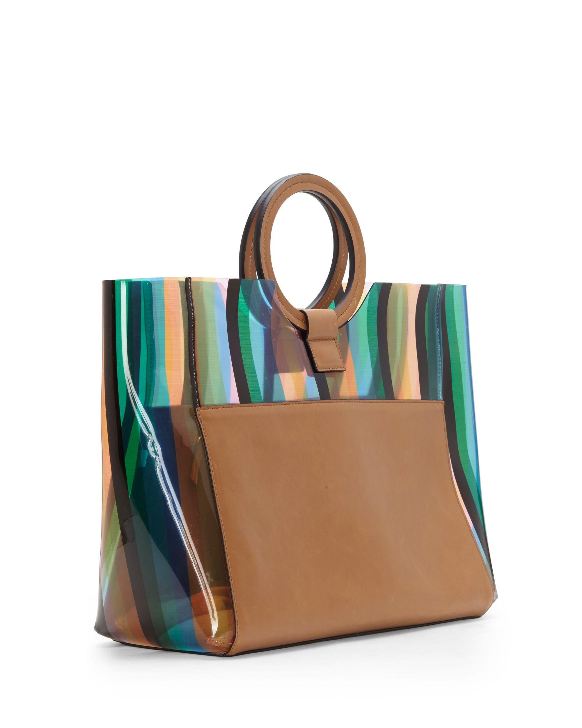 vince camuto clea clear tote