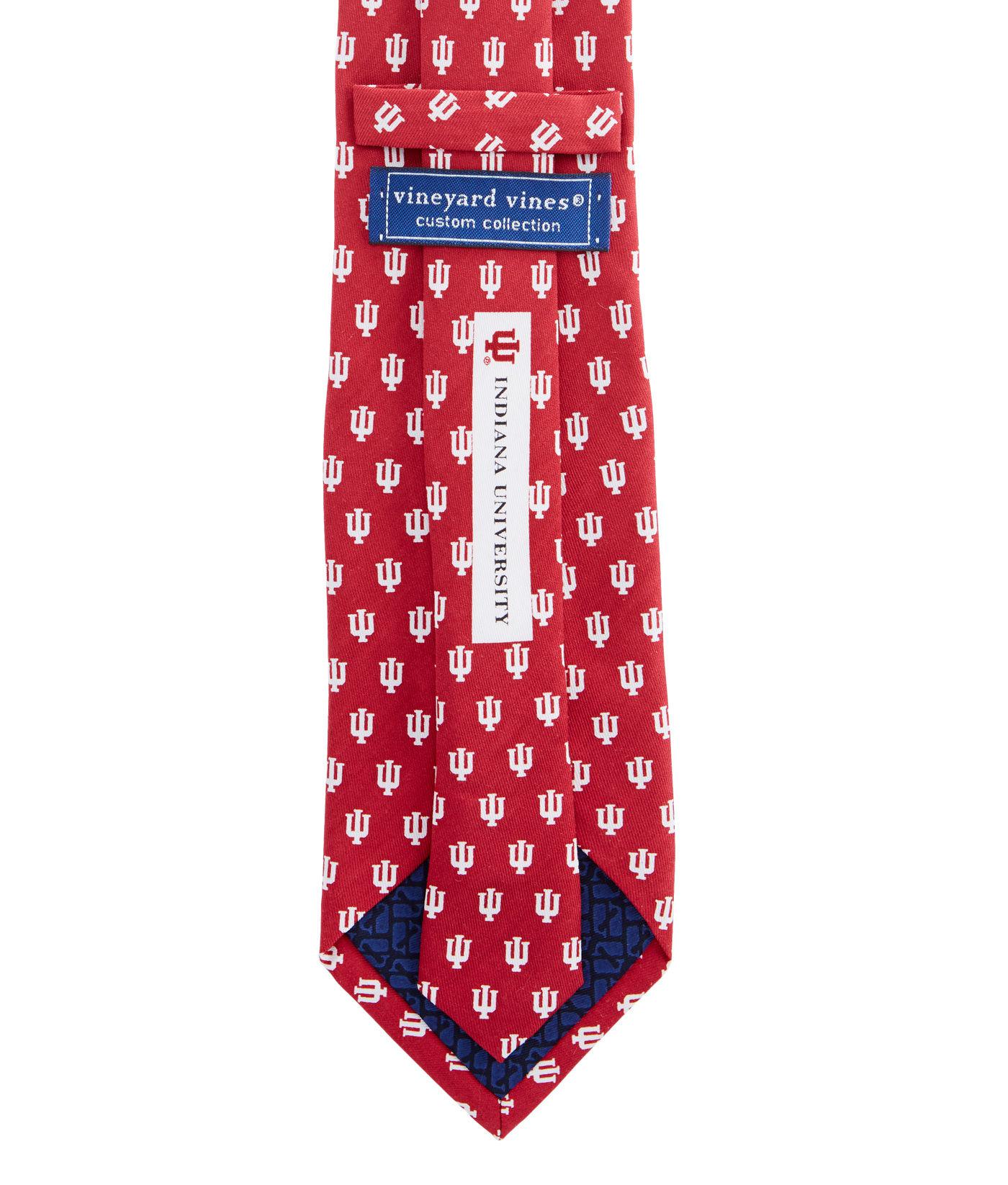 Indiana Hoosiers Silk Mens Necktie University College Logo Red Black Neck Tie