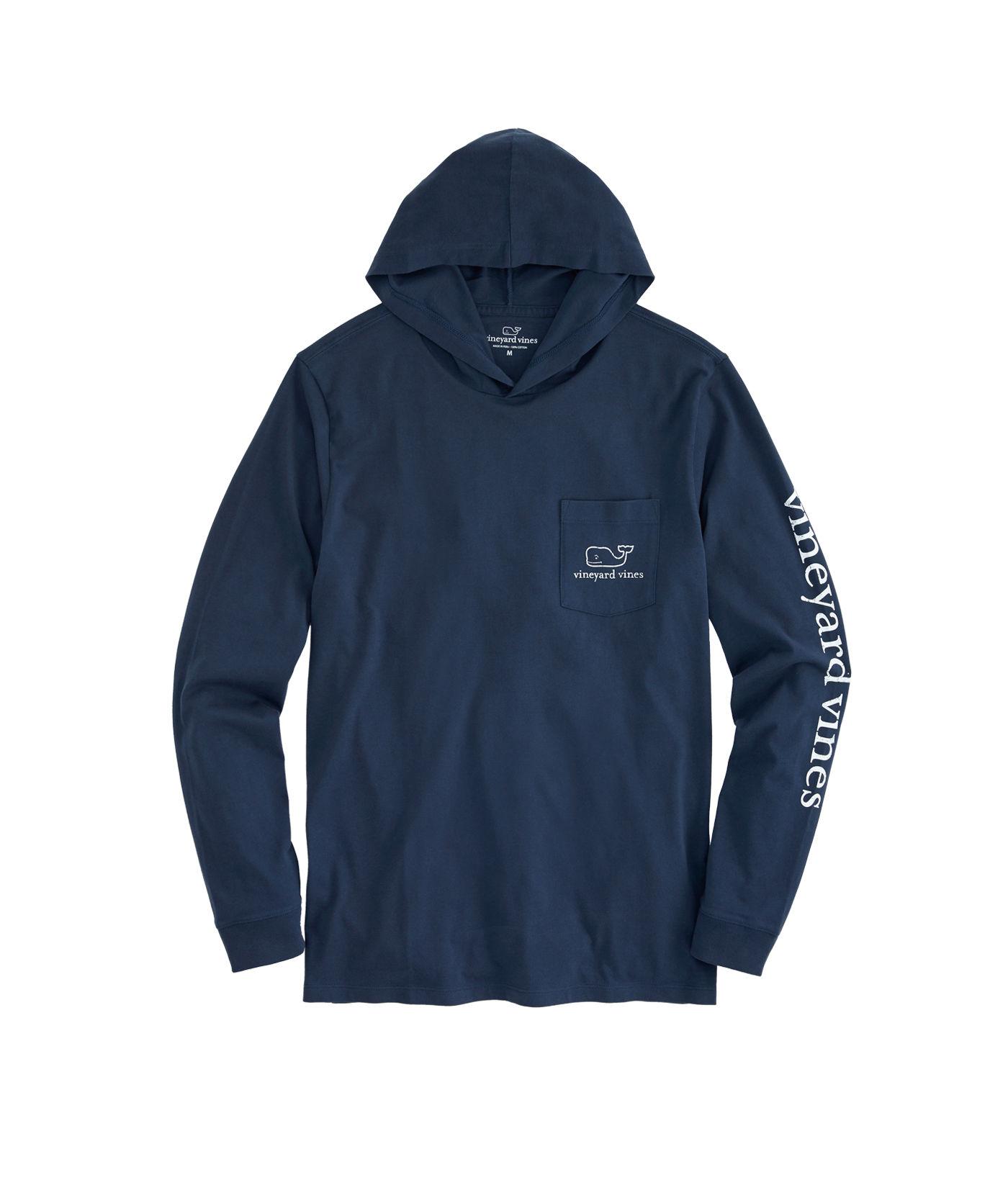 Vineyard Vines Cotton Longsleeve Vintage Whale Graphic Hoodie in Blue