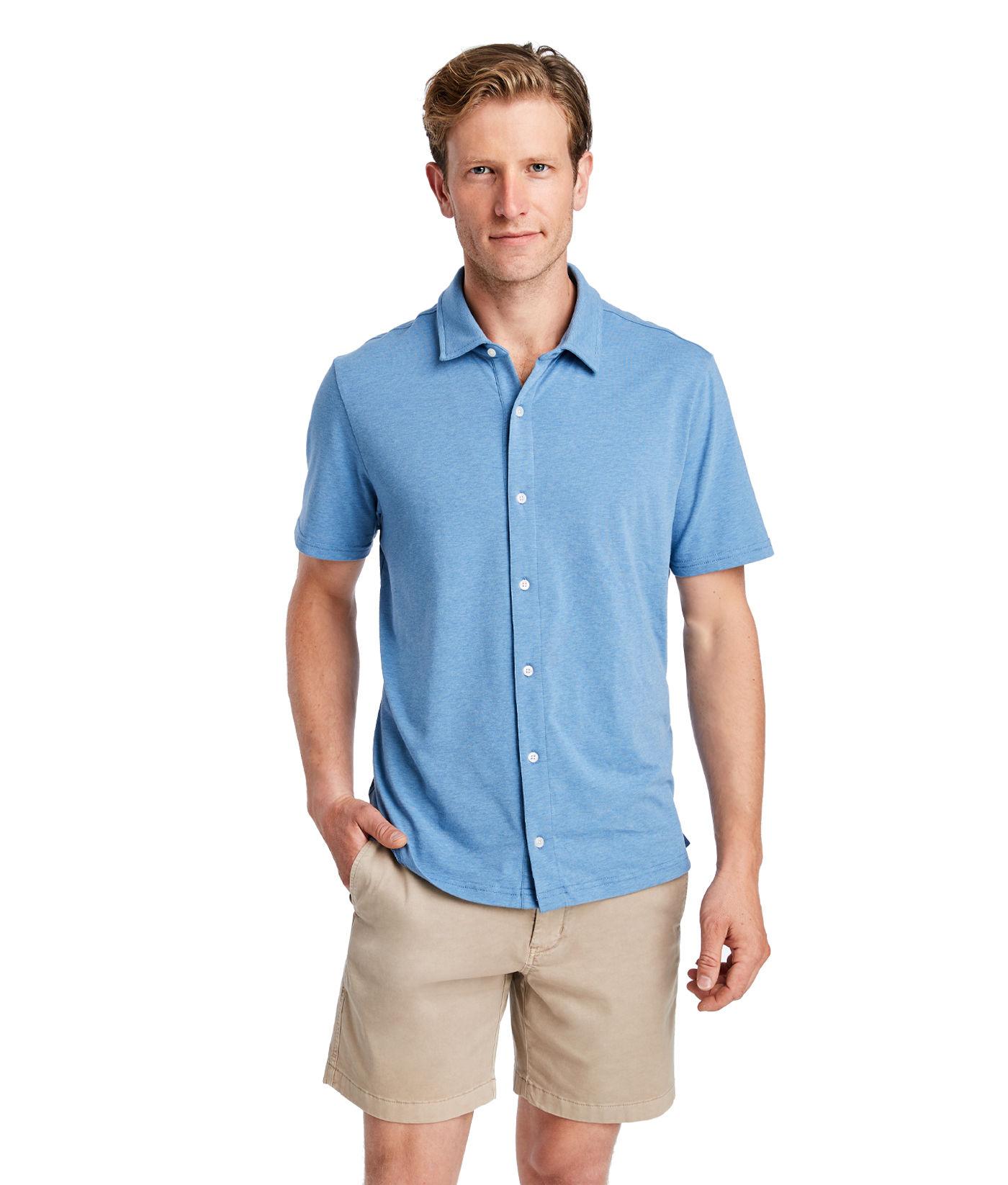 Vineyard Vines Cotton Full Button Edgartown Polo Shirt in Blue for Men ...