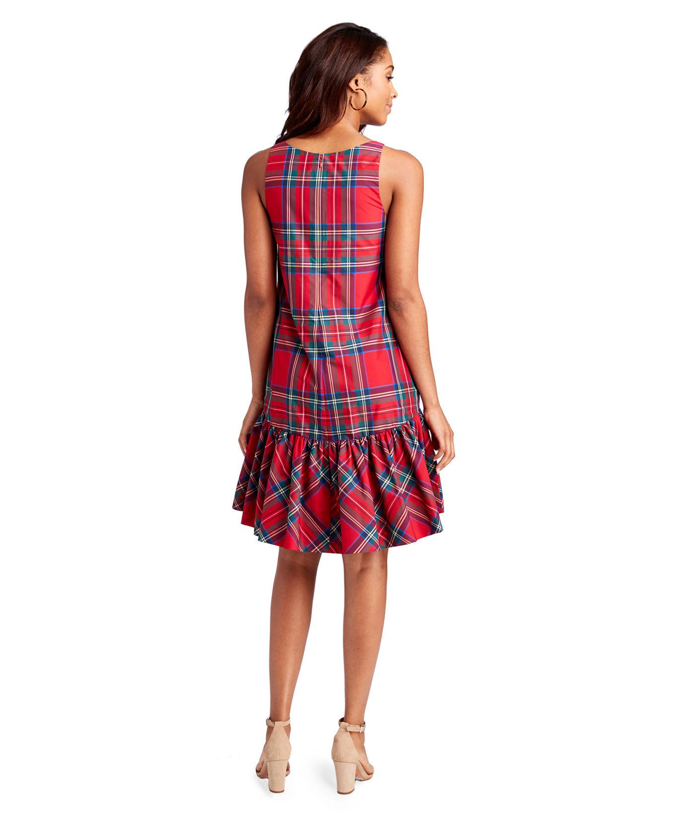 vineyard vines red plaid dress
