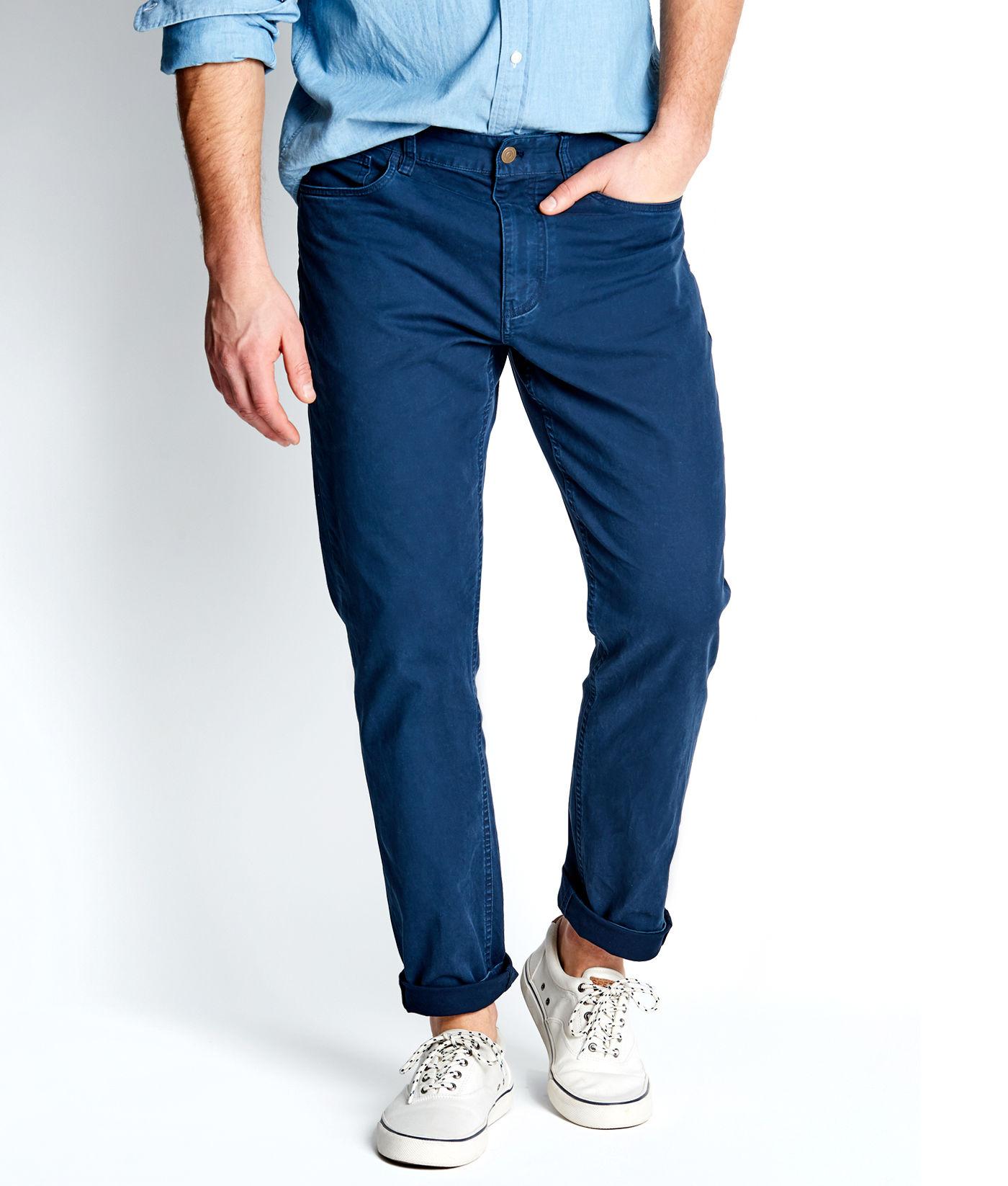 Vineyard Vines Canvas 5 Pocket Slim Pants in Blue for Men Lyst