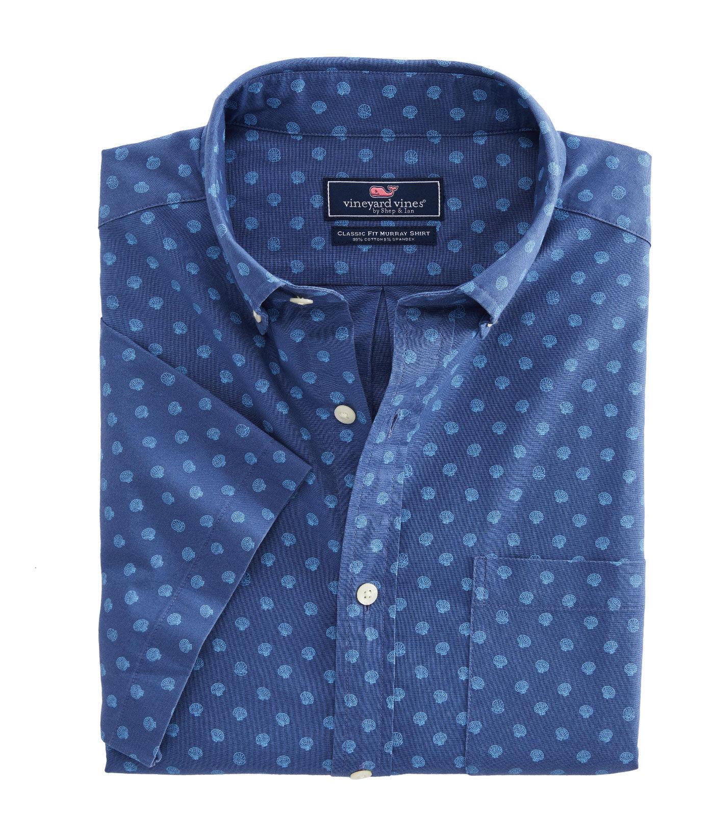 Vineyard Vines Cotton Classic Fit Clams Short-sleeve Murray Button Down ...