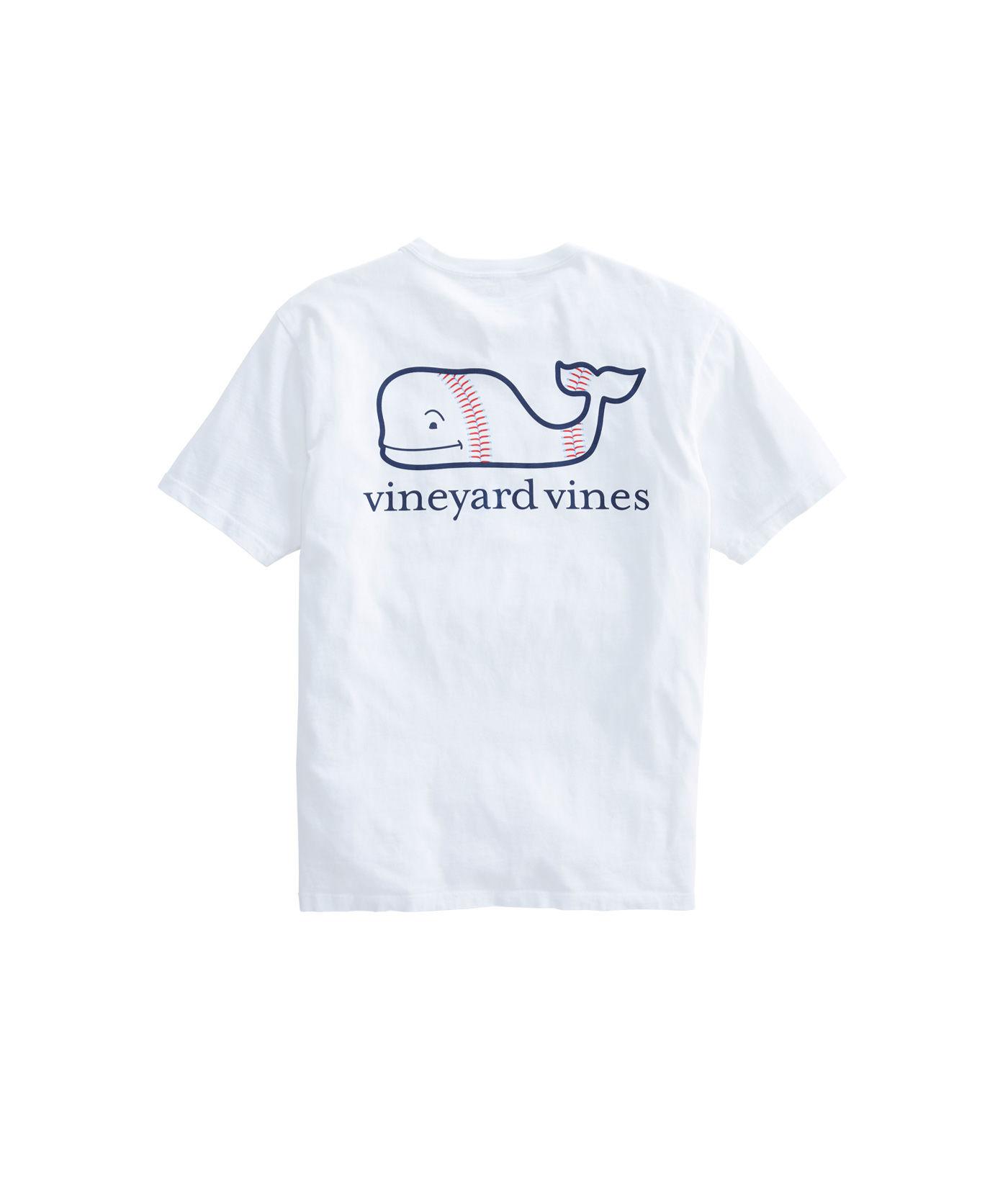 Vineyard Vines Cotton Baseball Whale Pocket T-shirt in White for Men - Lyst