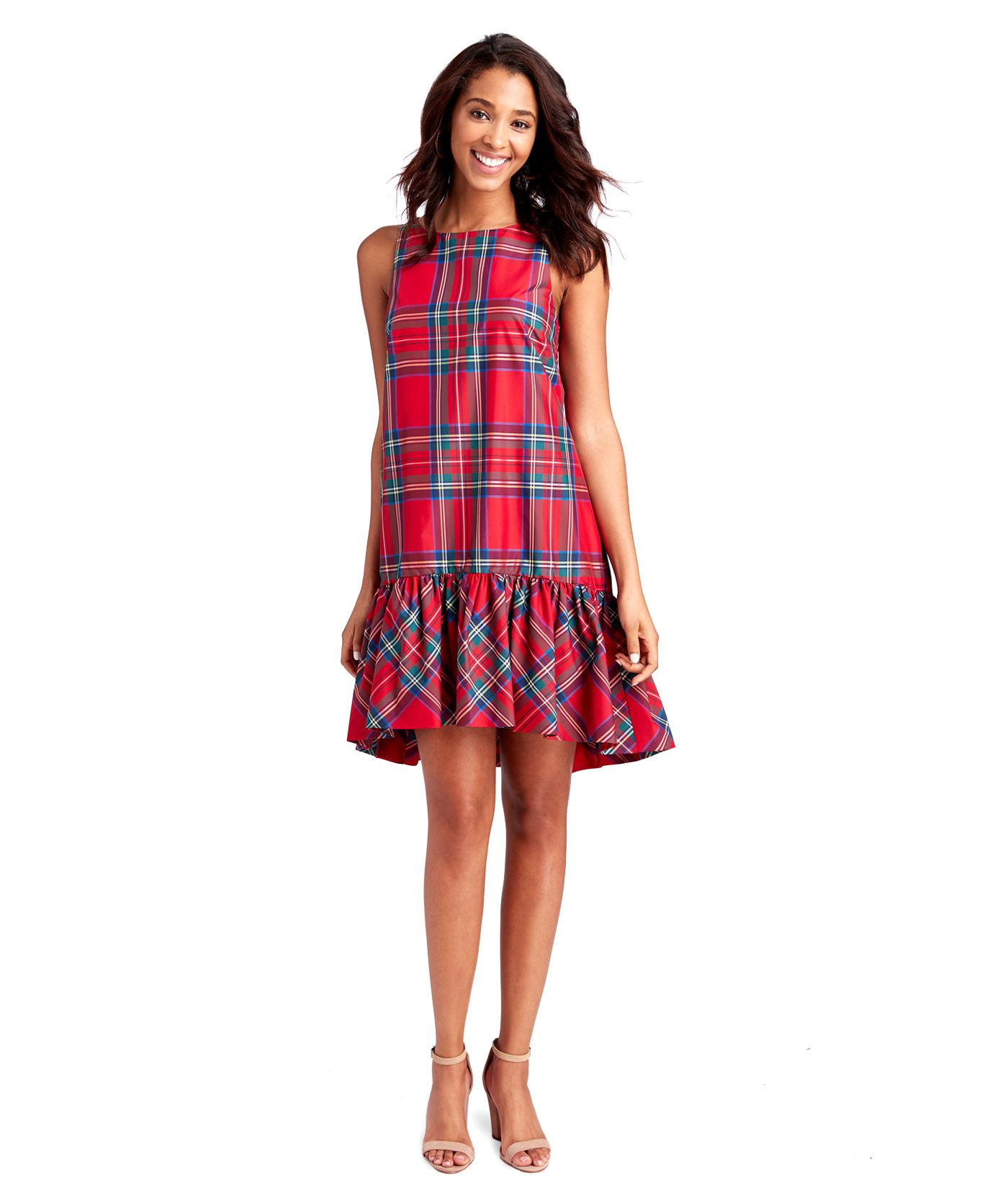vineyard vines red plaid dress
