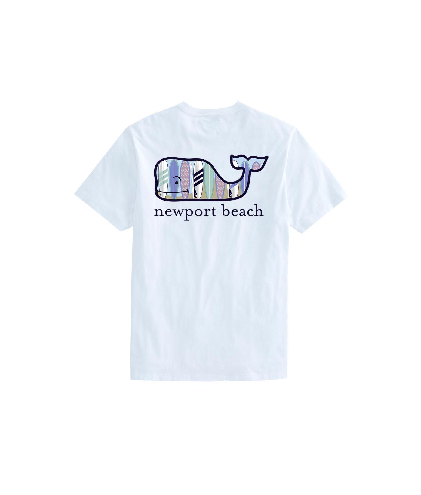 Vineyard Vines Cotton Short Sleeve Newport Beach Surfboard Fill T Short Sleeve Newport Beach Surfboard