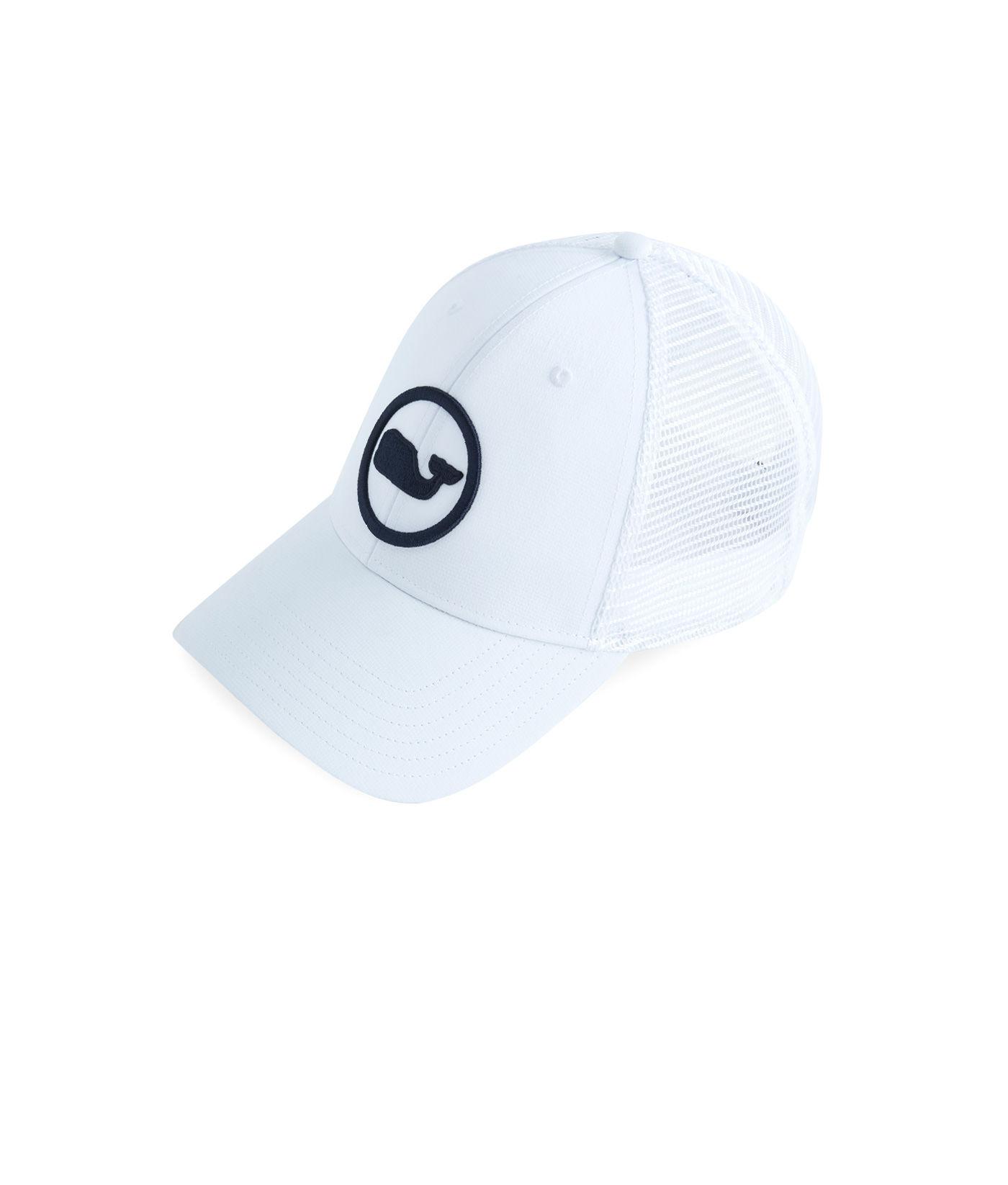whale dot performance trucker hat