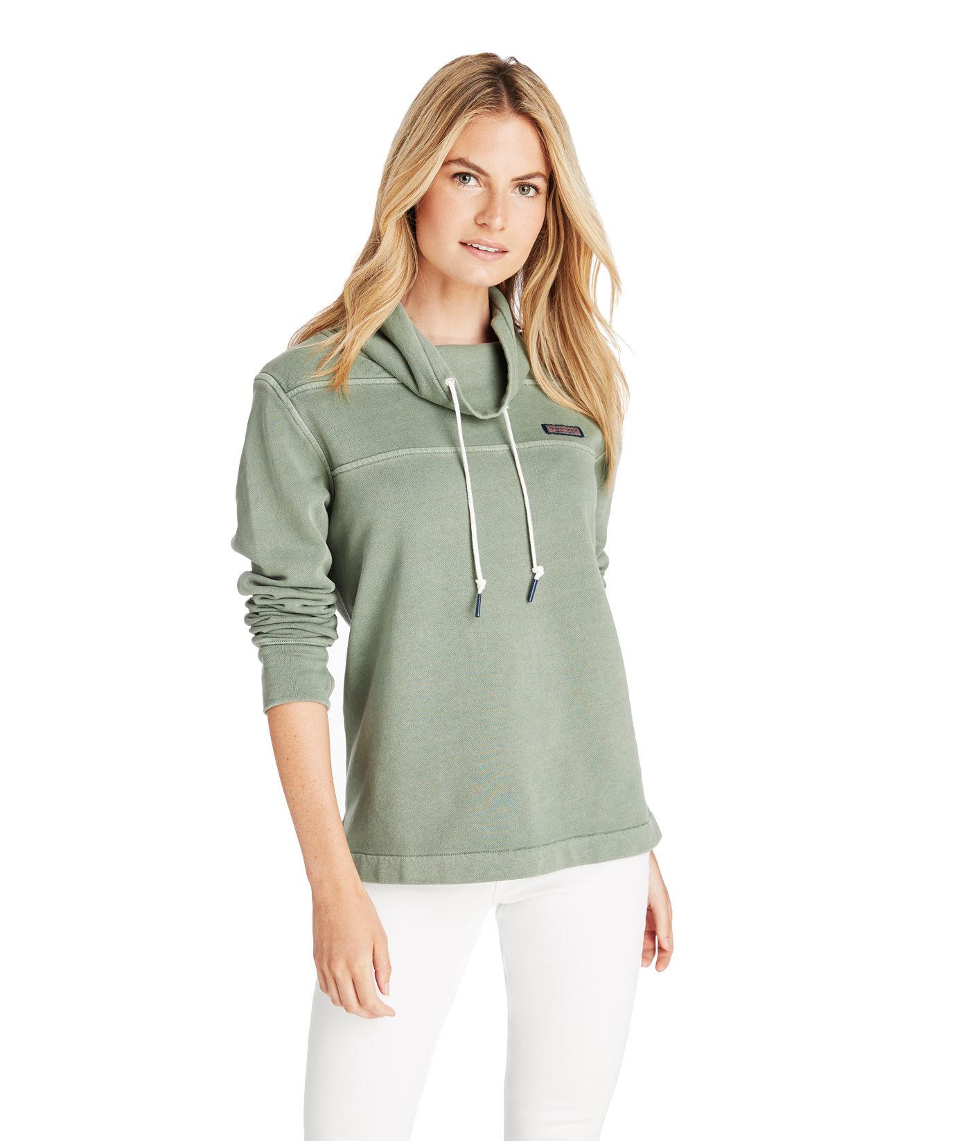 Vineyard Vines Cotton Garment Dyed Funnel Neck Relaxed