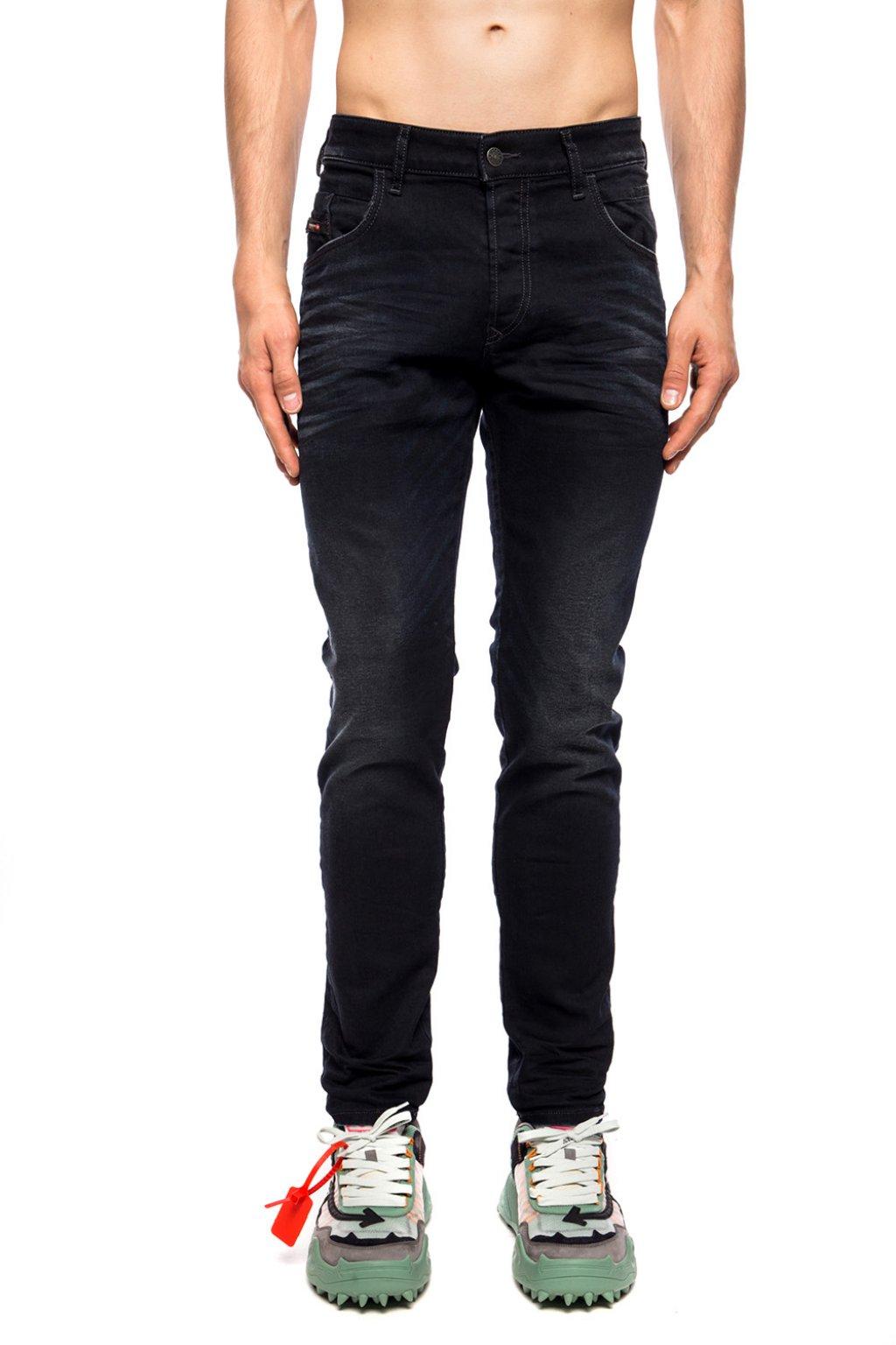 DIESEL Denim 'dbazer' Distressed Jeans in Black for Men Lyst