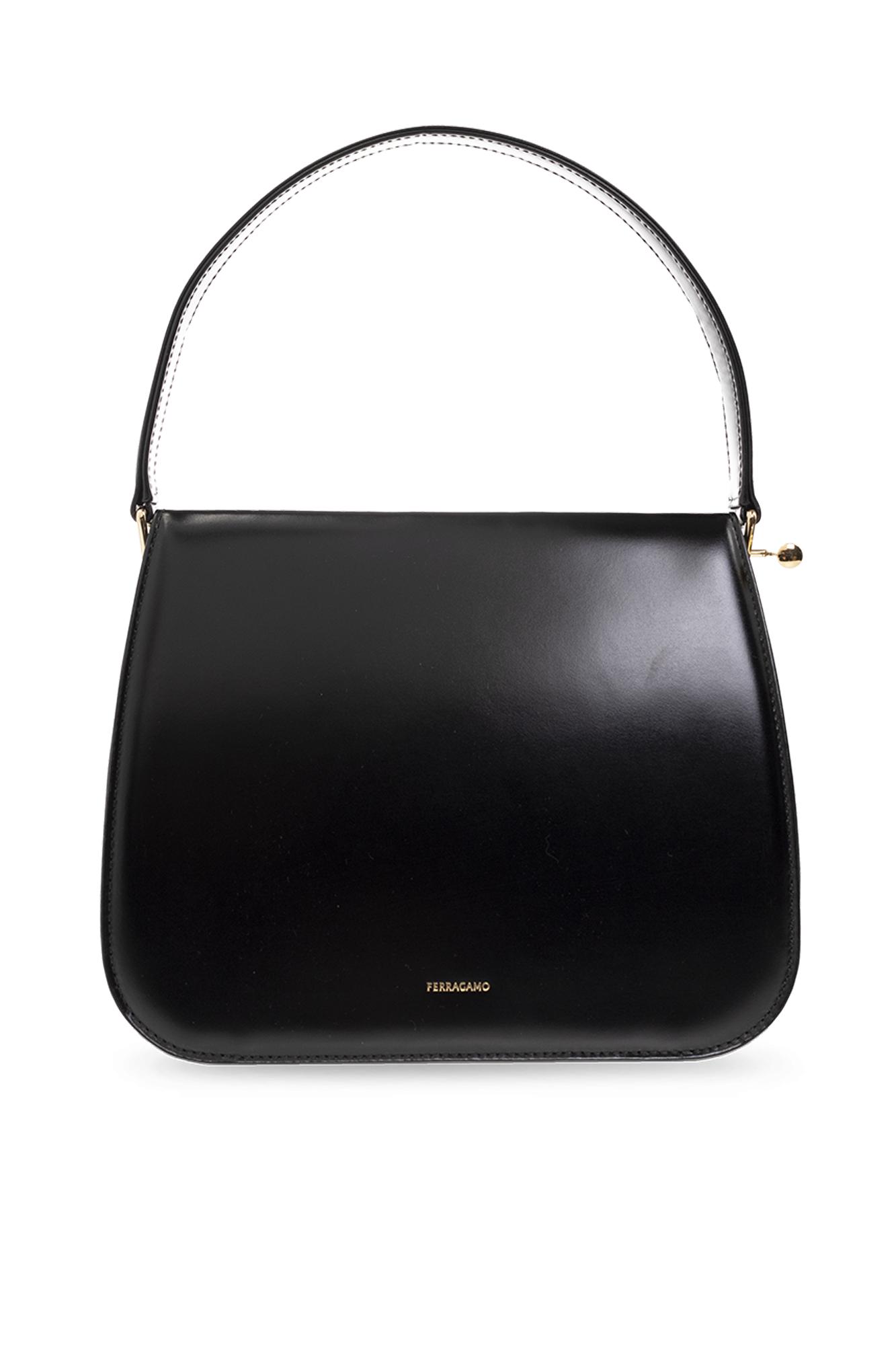 ハンドバッグ SALVATORE FERRAGAMO NEW FRAME SMOOTH LEATHER HANDBAG Ferragamo 'New Frame' Handbag in Black | Lyst