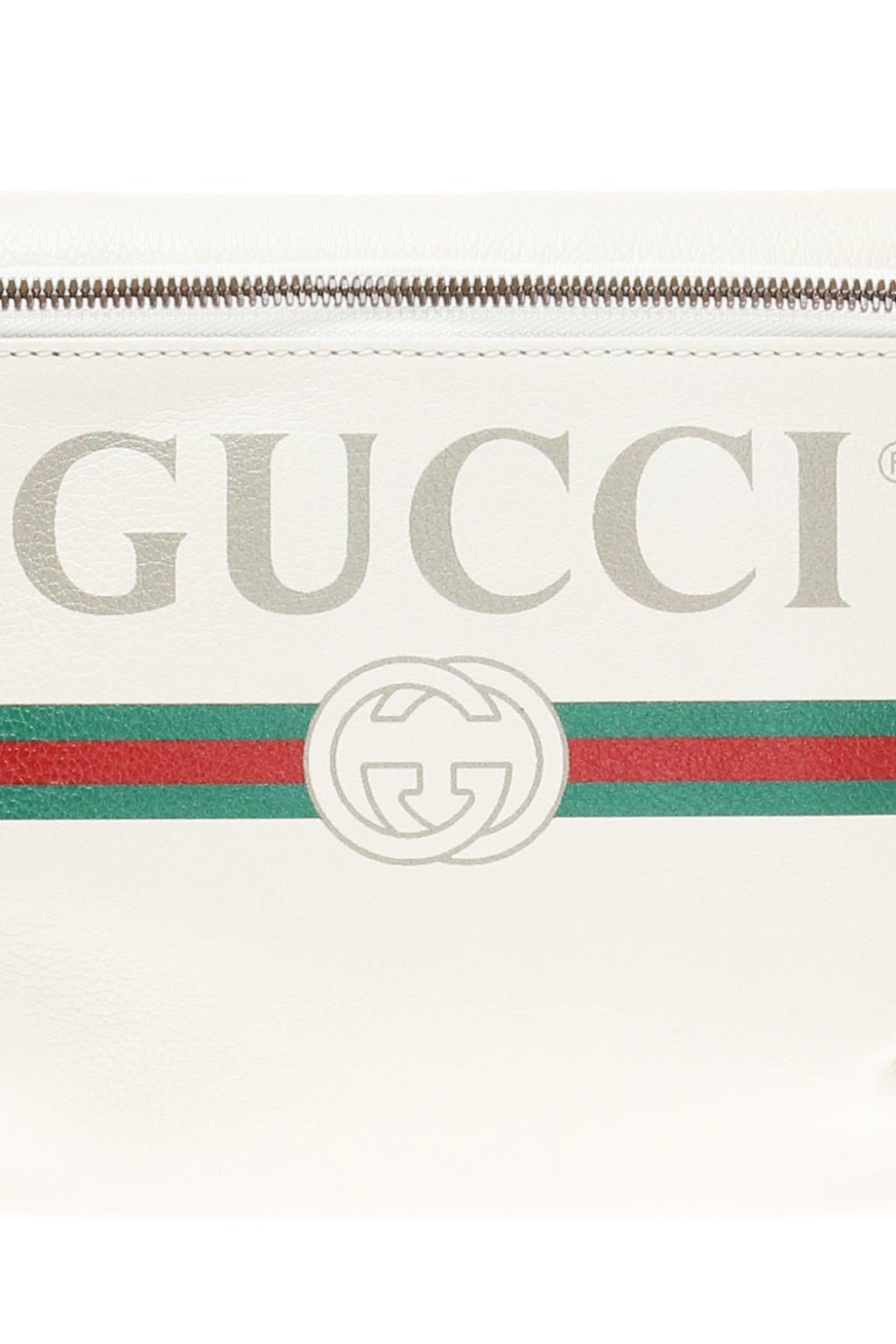Gucci Leather Waist Bag With A Logo And 