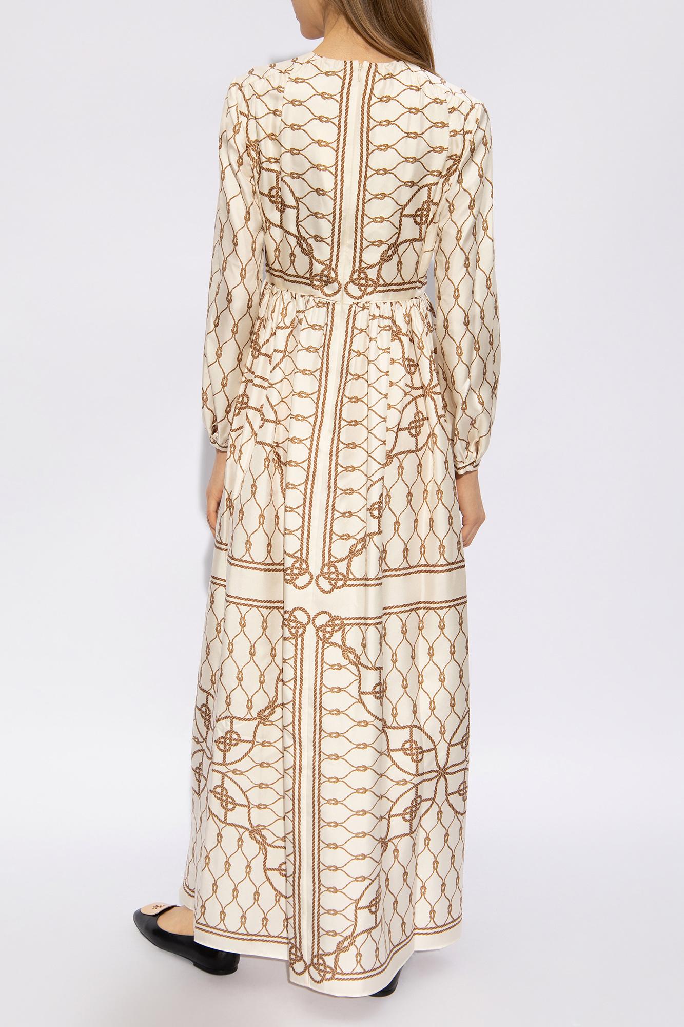 Tory Burch Silk Dress in Natural | Lyst display picture 1
