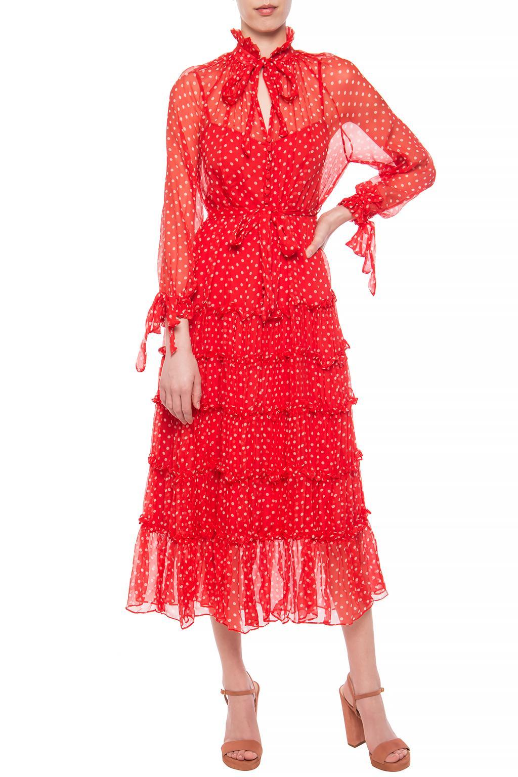zimmermann red polka dot dress
