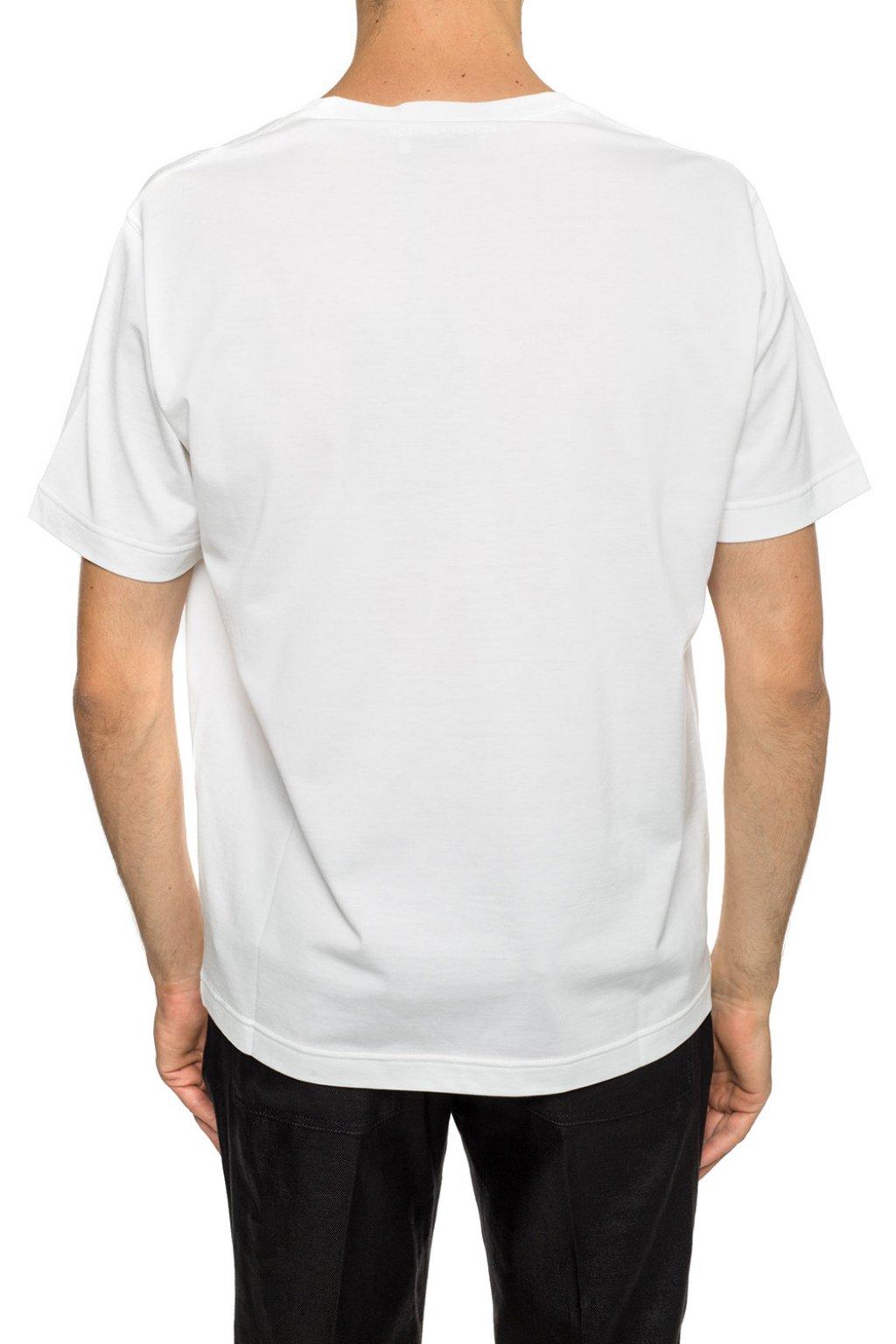 Bottega Veneta Cotton Logo T-shirt in White for Men - Lyst