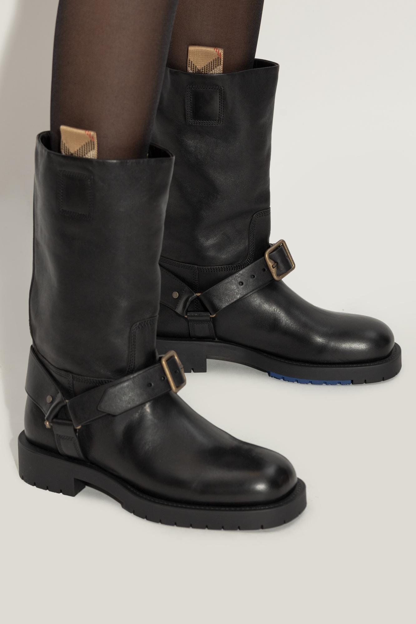 ブーツその他 BURBERRY TALL BLACK MARSH STAMP RUBBER BOOTS 5B73D020-6E2D-439C-A2AD-