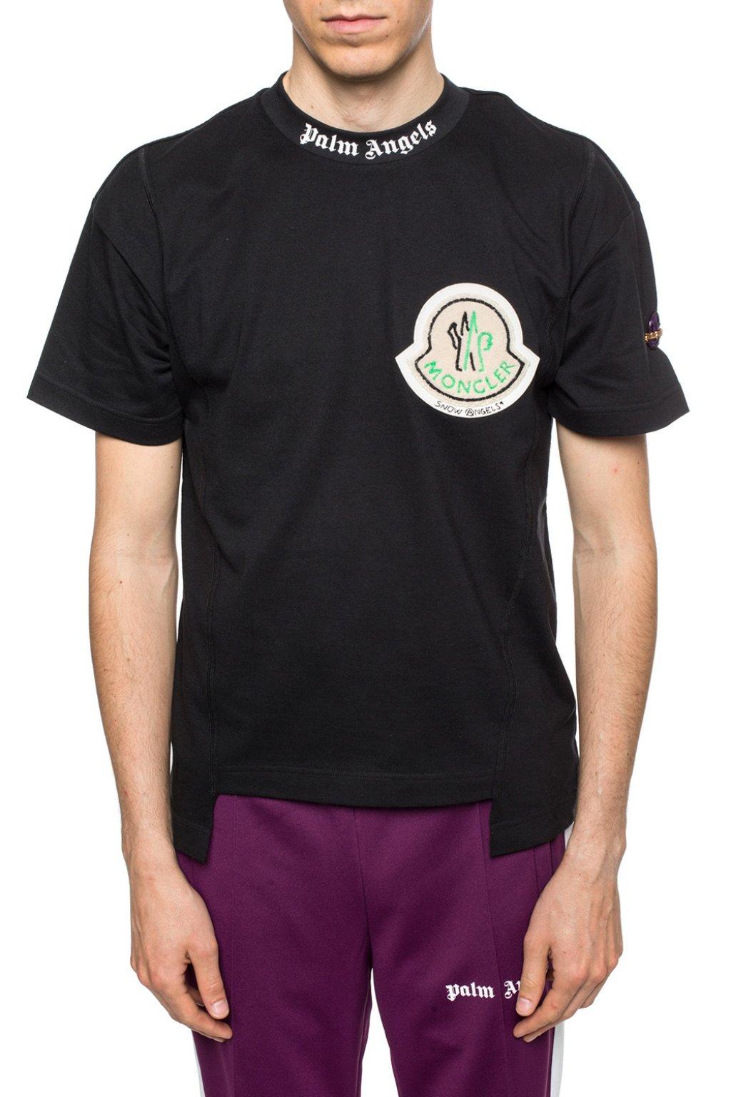 Moncler Genius Cotton Palm Angels - Maglia T-shirt in Black for 