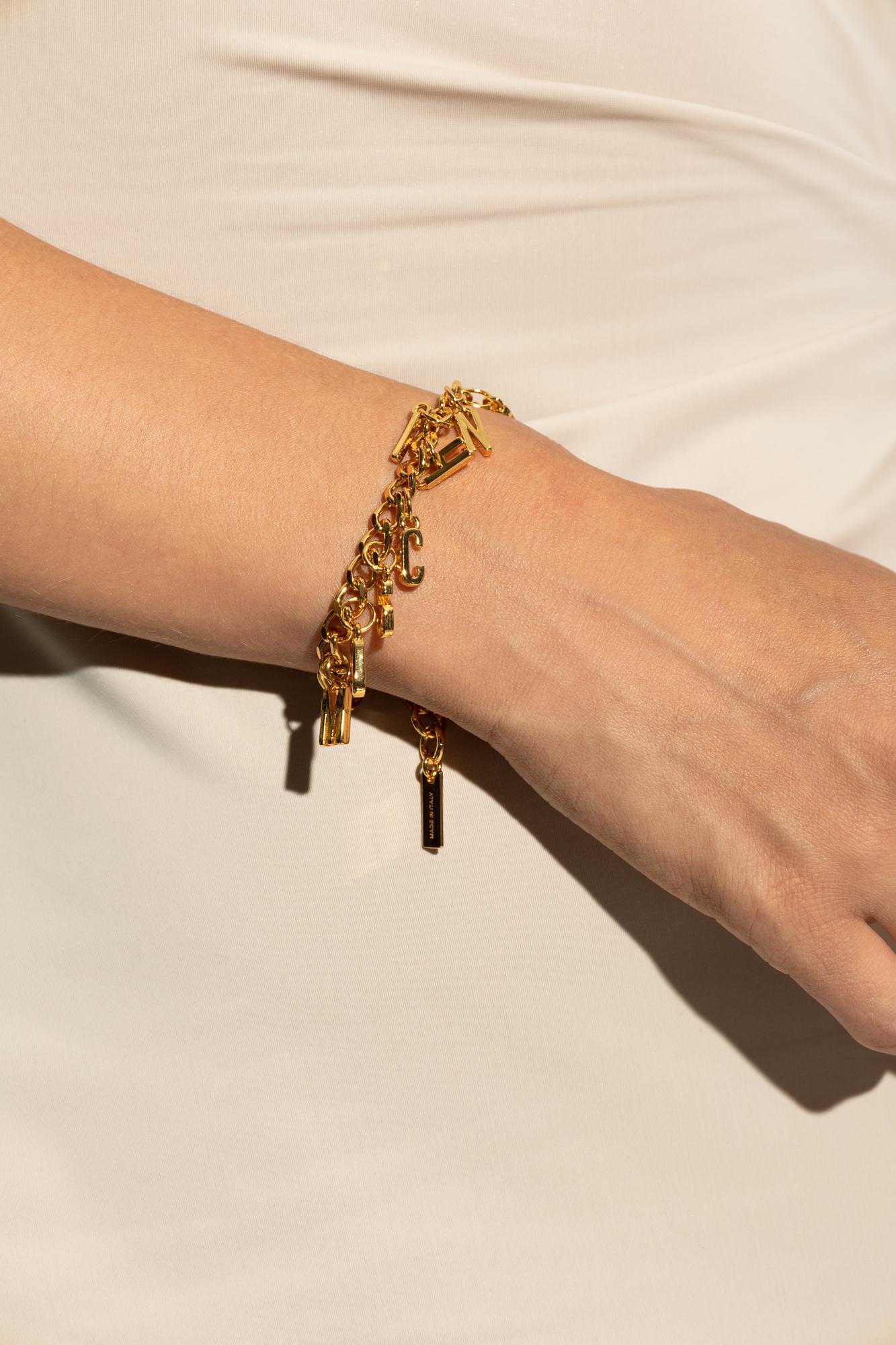 MOSCHINO STAR Ball Charm Gold Bracelet