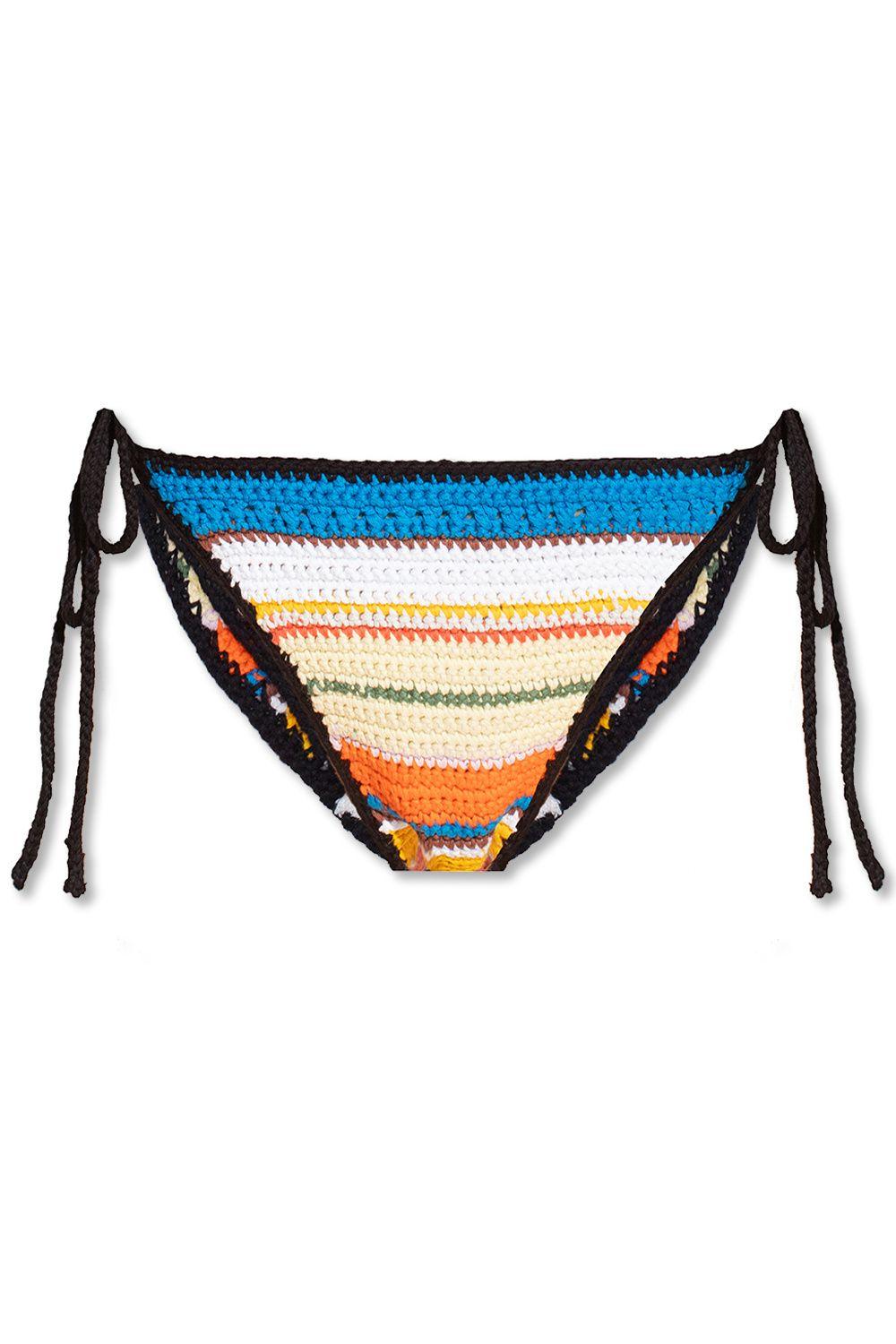 Ganni Crochet Swimsuit Top | Lyst