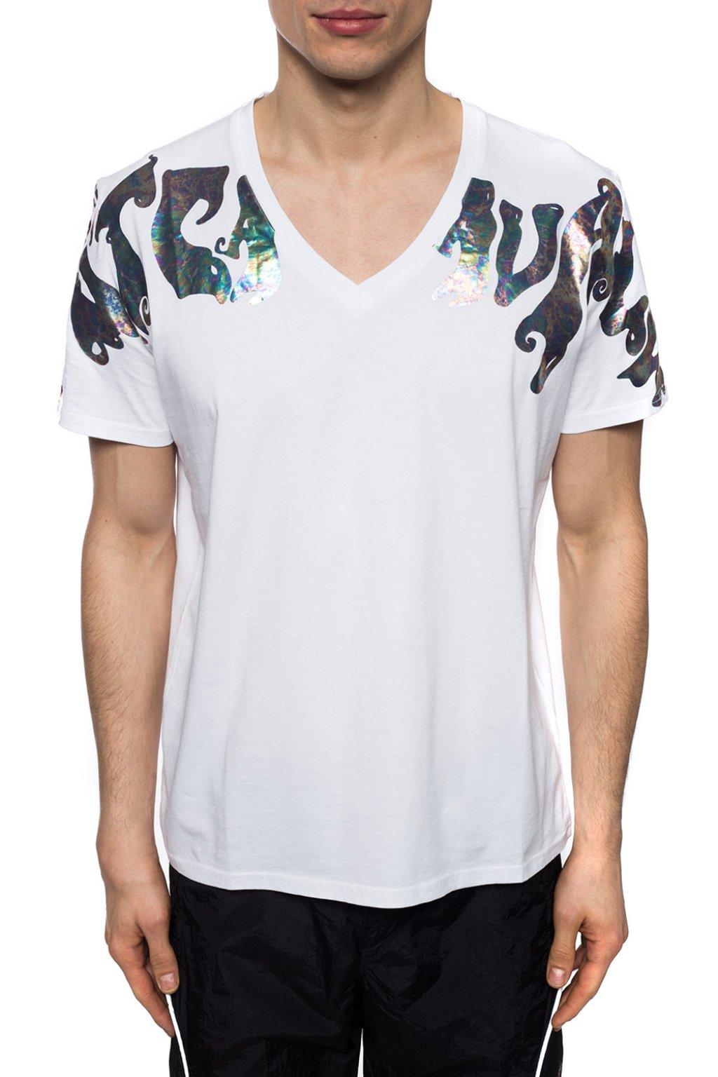 Just Cavalli Cotton Printed T-shirt White for Men - Lyst