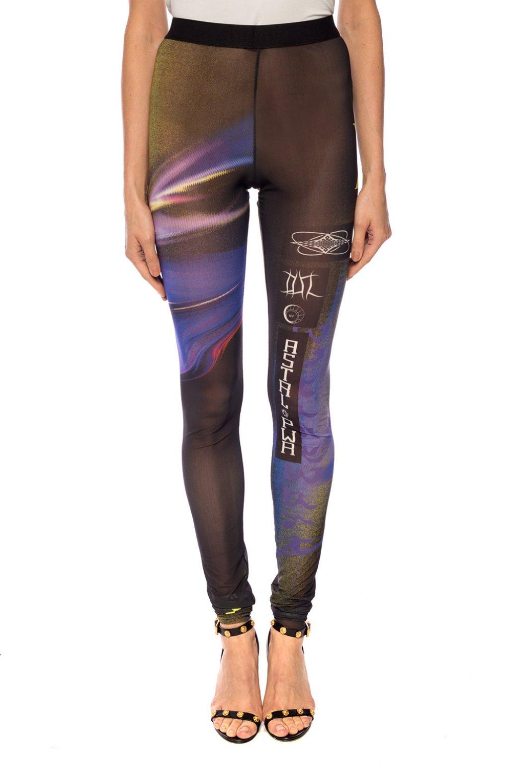DIESEL Synthetic Printed leggings Lyst