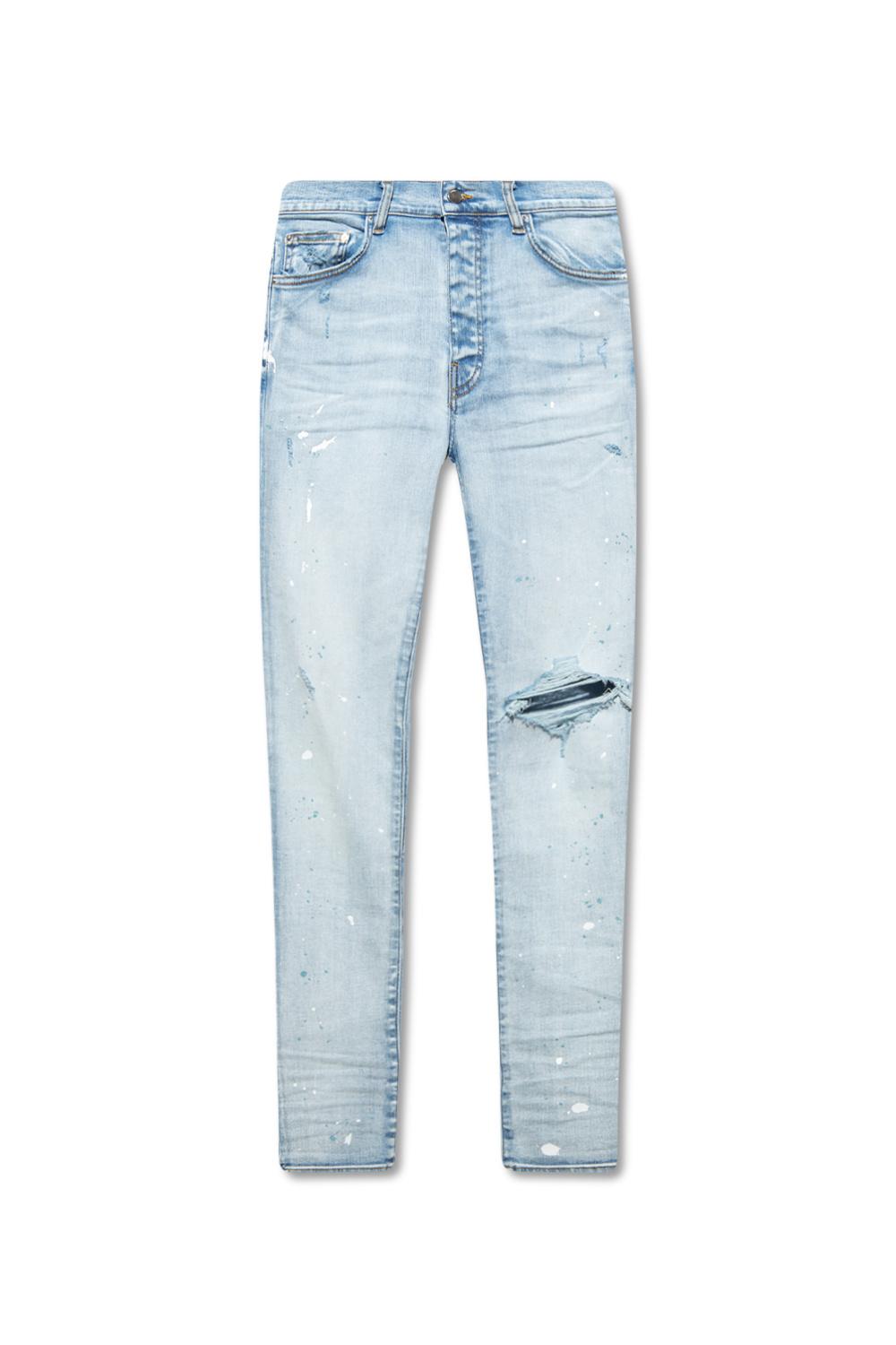 Amiri Denim Paintsplattered Jeans in Light Blue (Blue) for Men Lyst UK