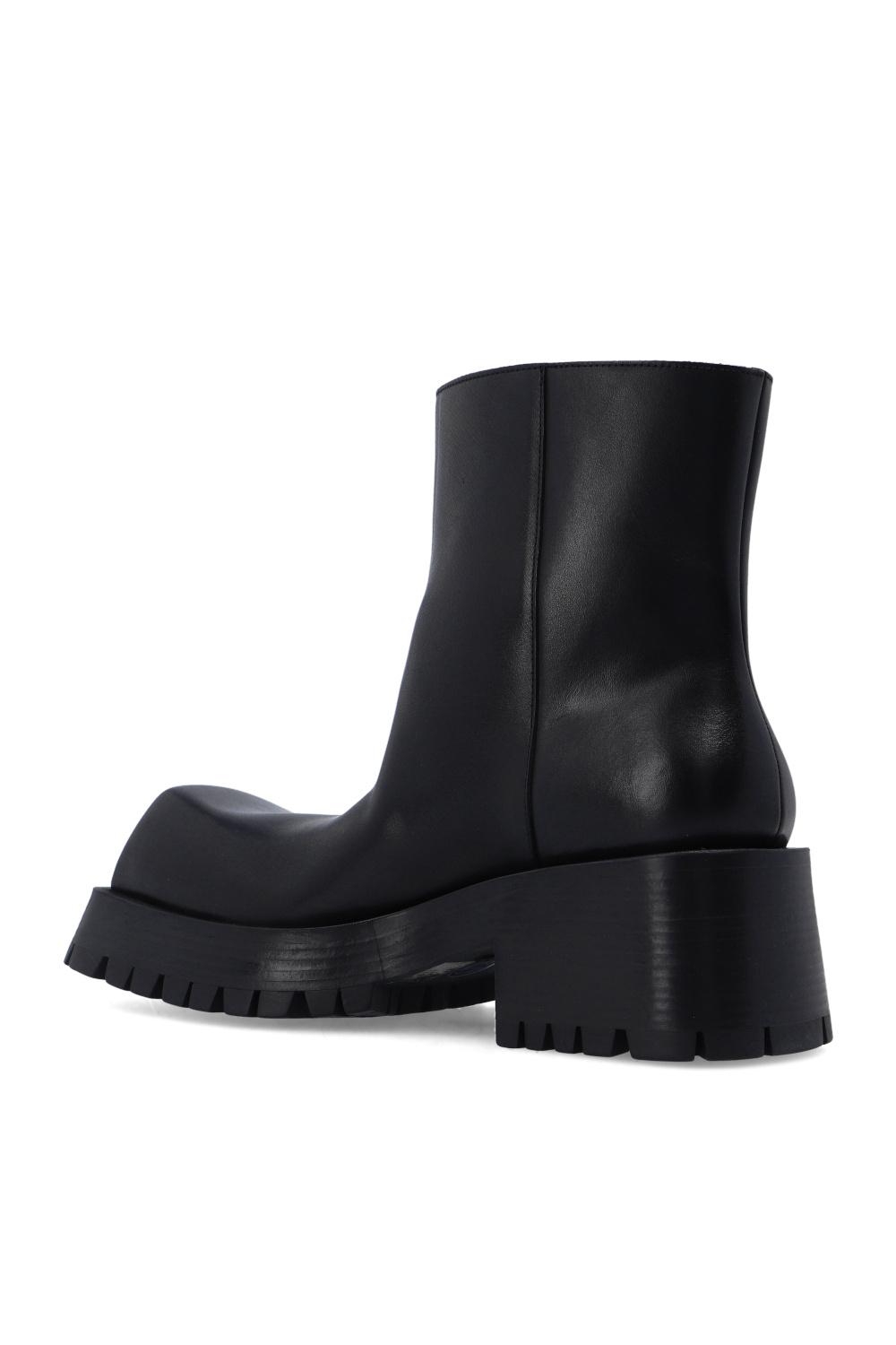 Balenciaga 'trooper' Ankle Boots in Black | Lyst