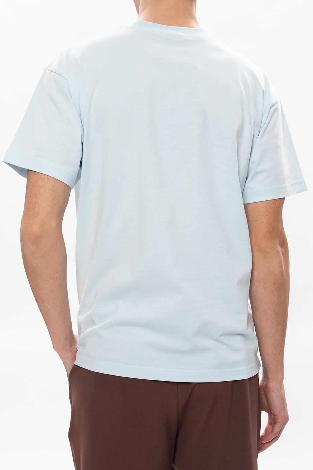Jacquemus Cotton Tshirt With Logo Light Blue for Men Lyst