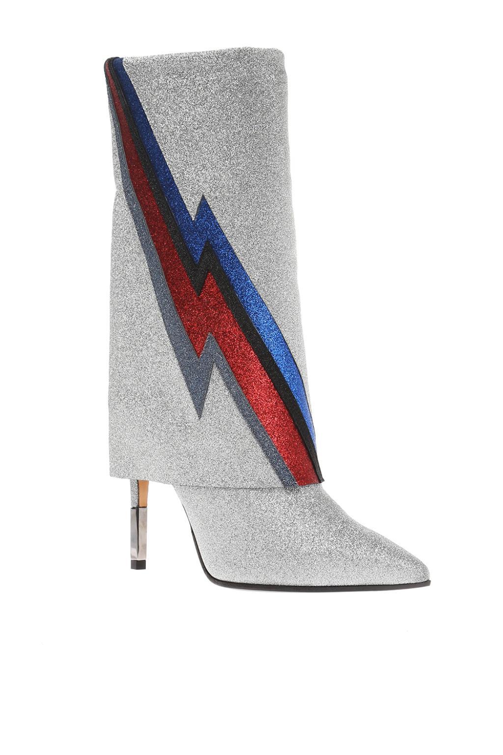 balmain silver boots
