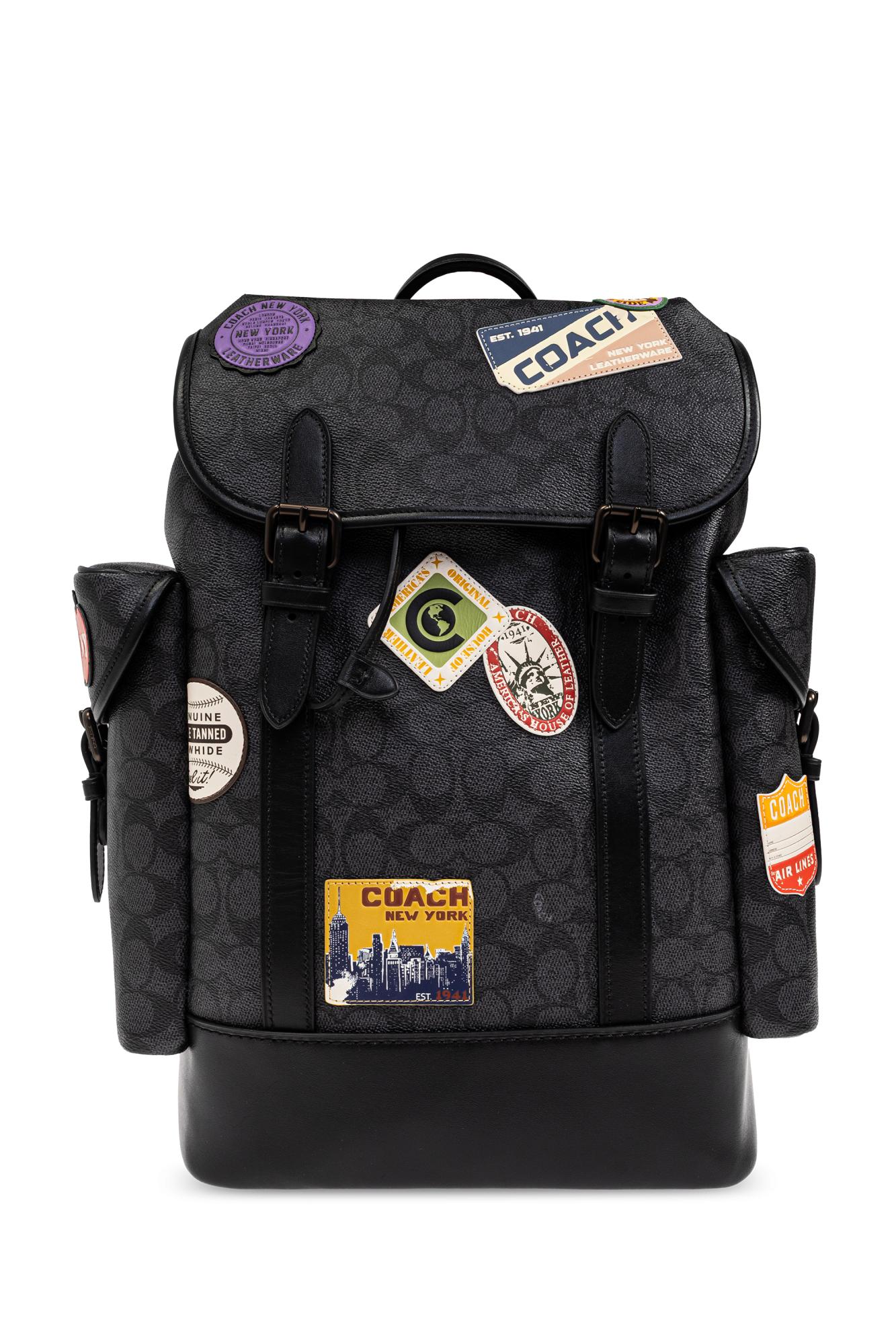 COACH Backpack With Colorful Patches in Black for Men | Lyst