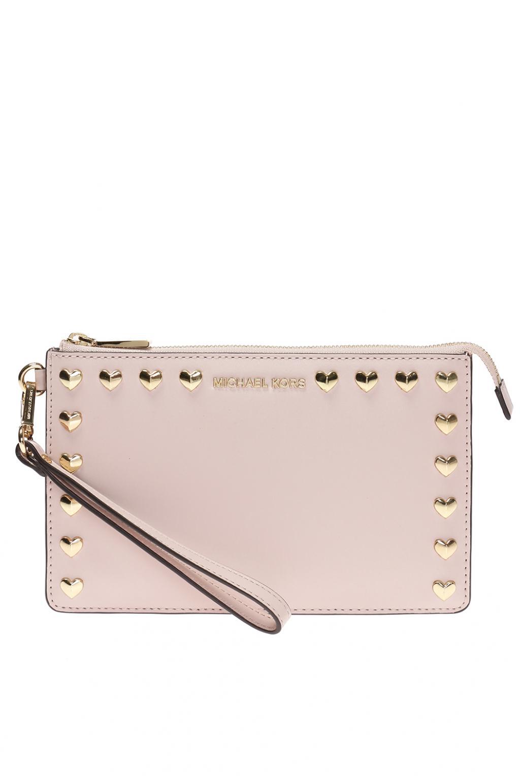 Michael Kors Studded Clutch in Pink Lyst UK