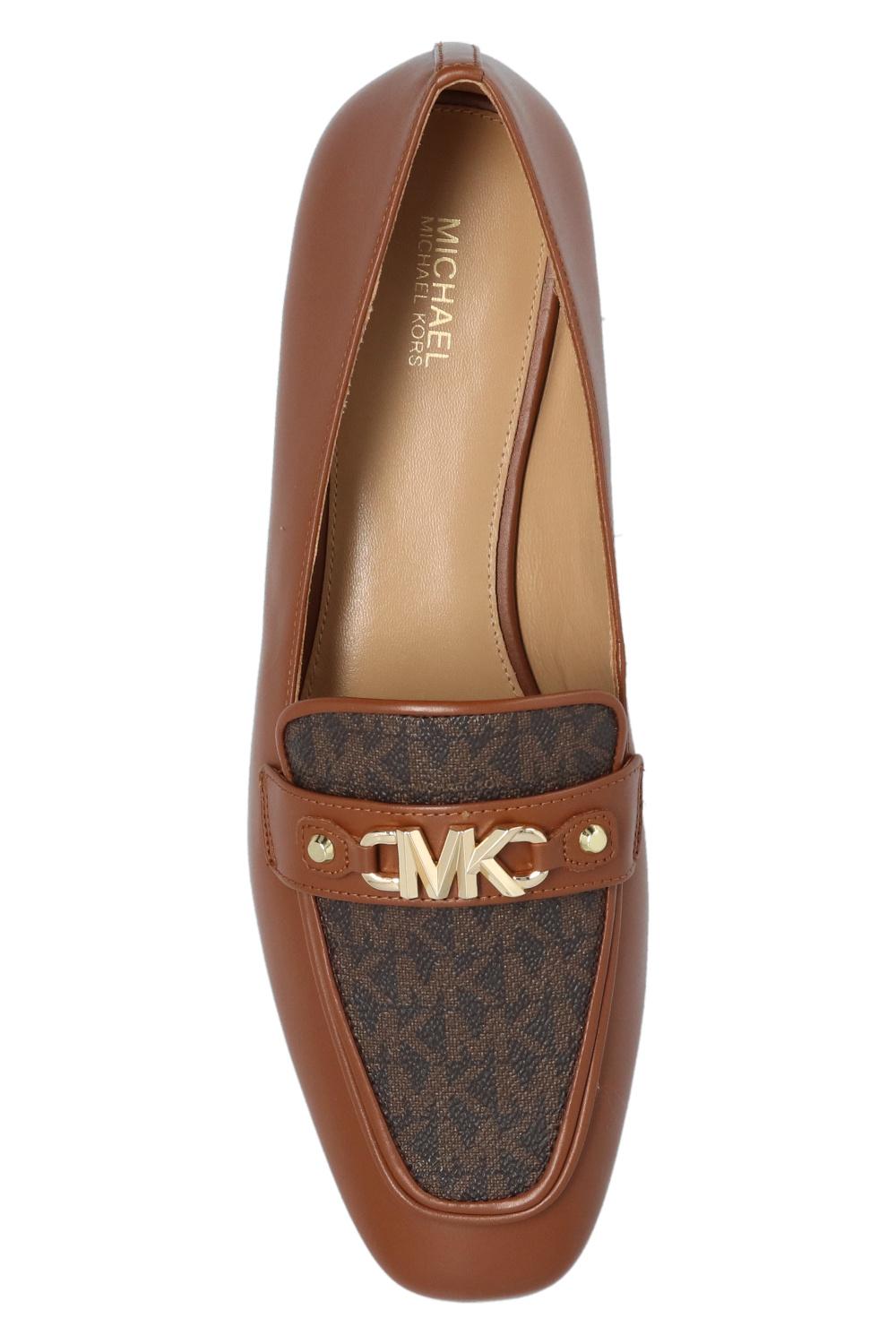 MICHAEL Michael Kors 'farrah' Leather Loafers in Brown | Lyst