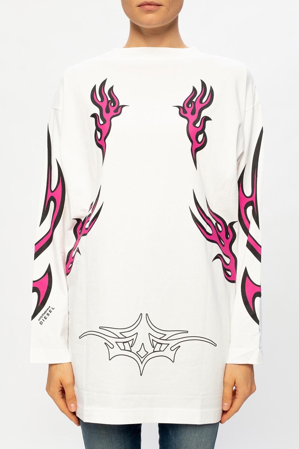 DIESEL Long Sleeve T-shirt White - Lyst