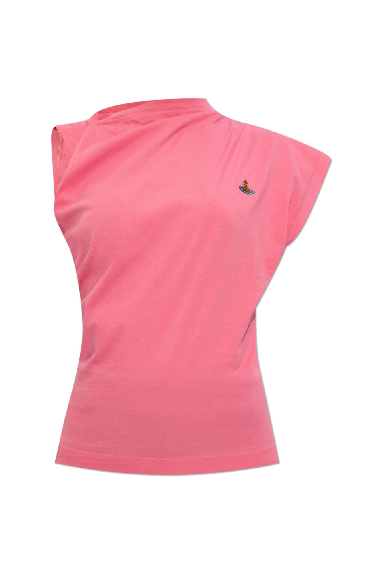 【Vivienne Westwood】Hebo アシンメトリー コットン Tシャツ Vivienne Westwood Hebo Asymmetric-Neck Cotton-Jersey T-Shirt
