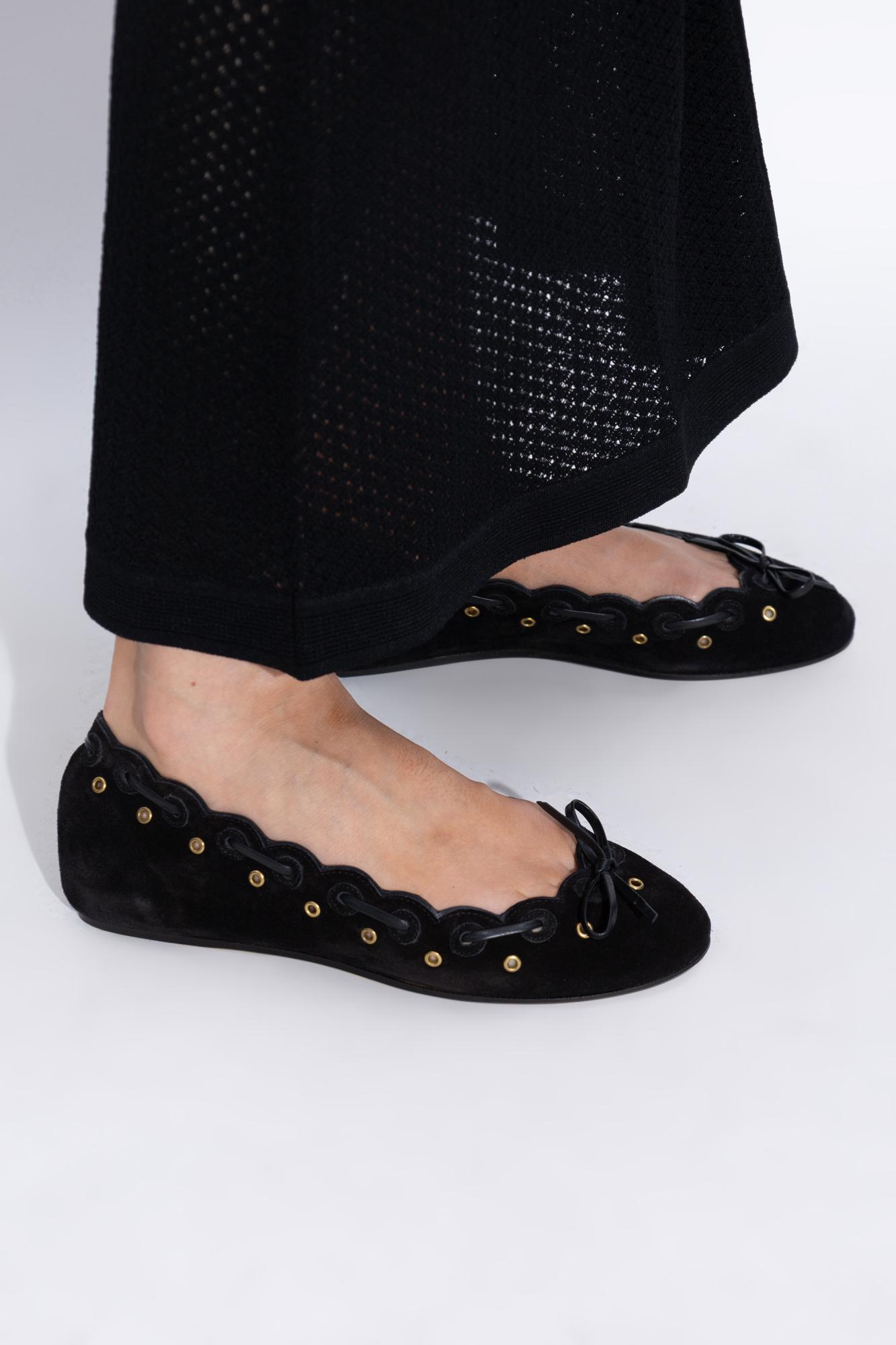 バレエシューズ ISABEL MARANT Leather ballerinas with stud detail Isabel Marant Belna Studded Leather Ballerina Flats