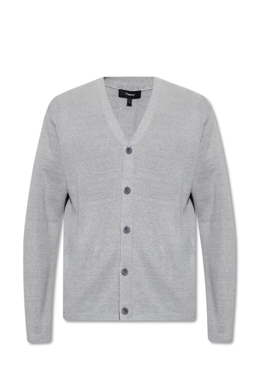 Theory Linen Cardigan With Pockets in 