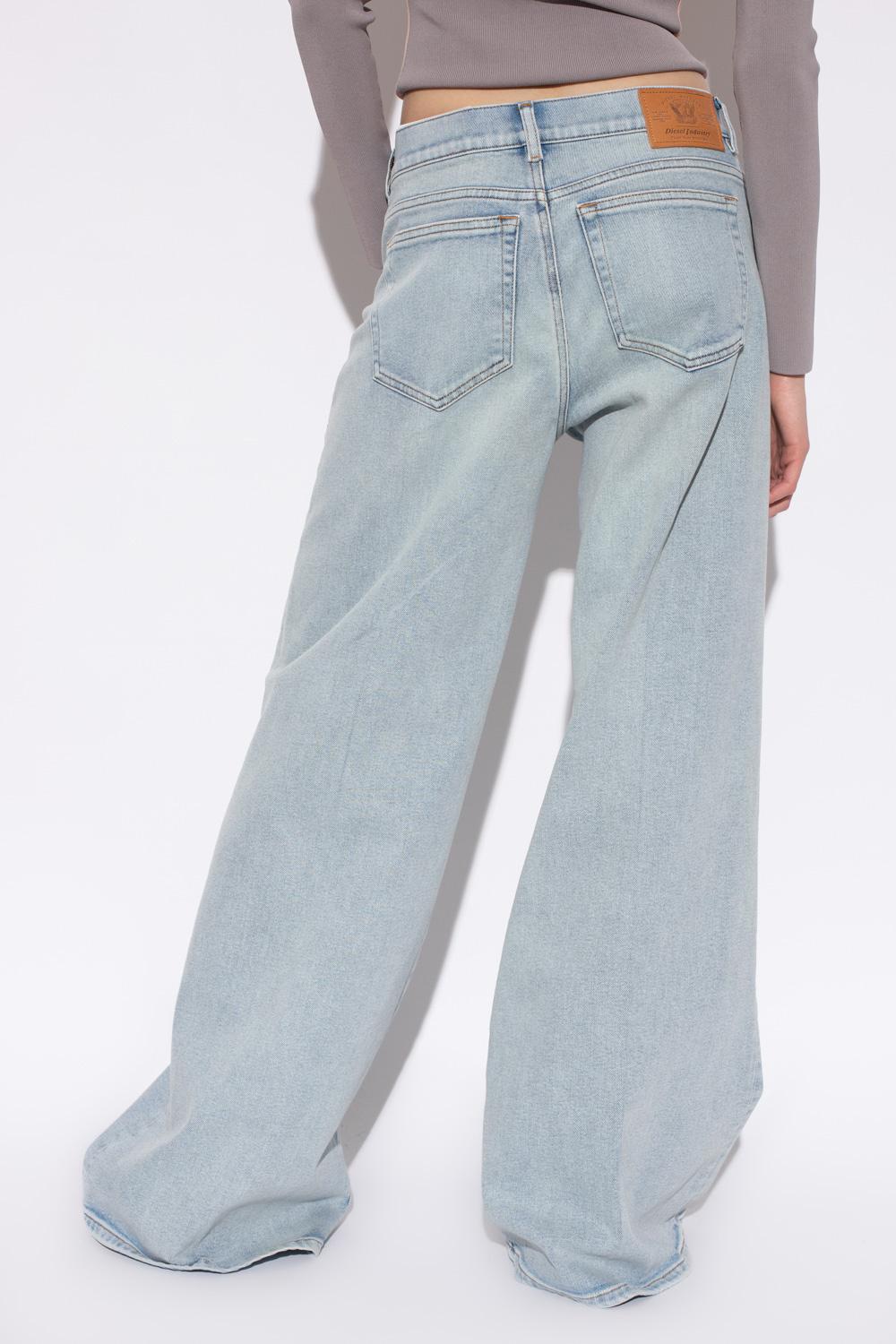 Diesel 1978 Wide-legged Jeans Womens Light Blue