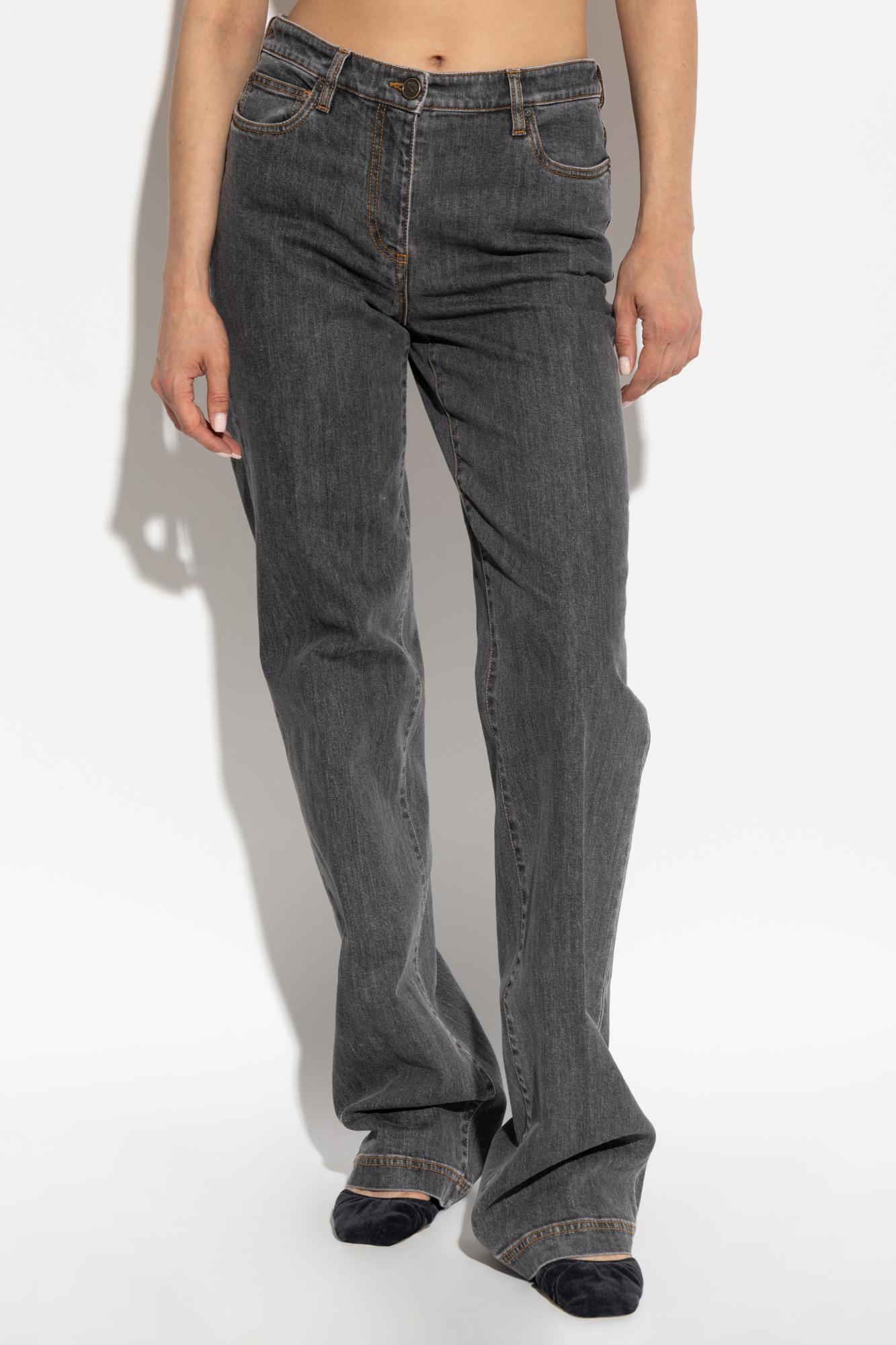 パンツ ETRO Women Straight Pants WRNB0013AD247S9095 Grey High Waisted Straight Leg Pants – OGLmove