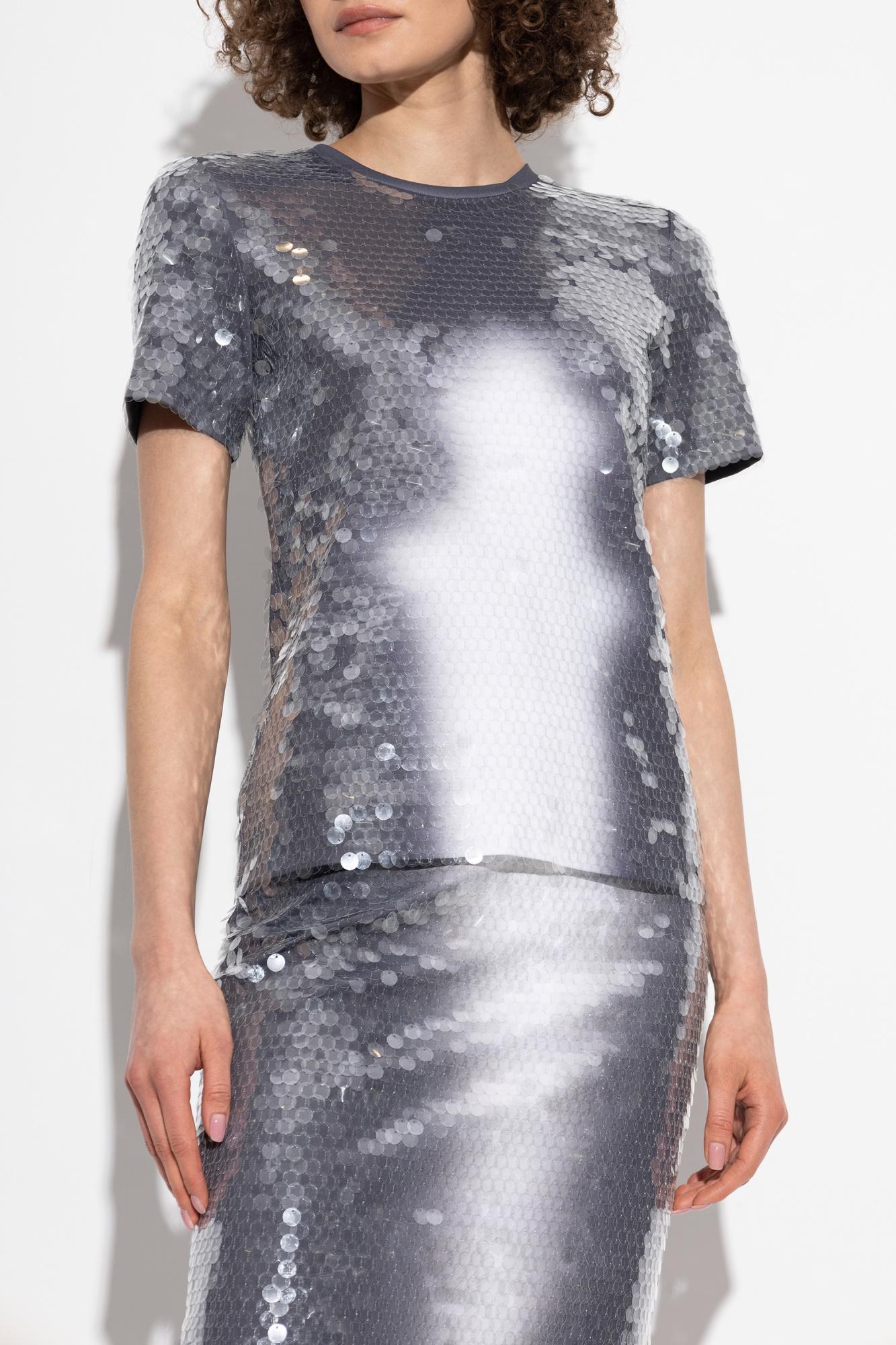 Tシャツ・カットソー SPORTMAX SS25 KIBBUTZ PAILLETES TOP (2512941062600 005) Sportmax T-Shirt 'Kibbutz' in Blue | Lyst
