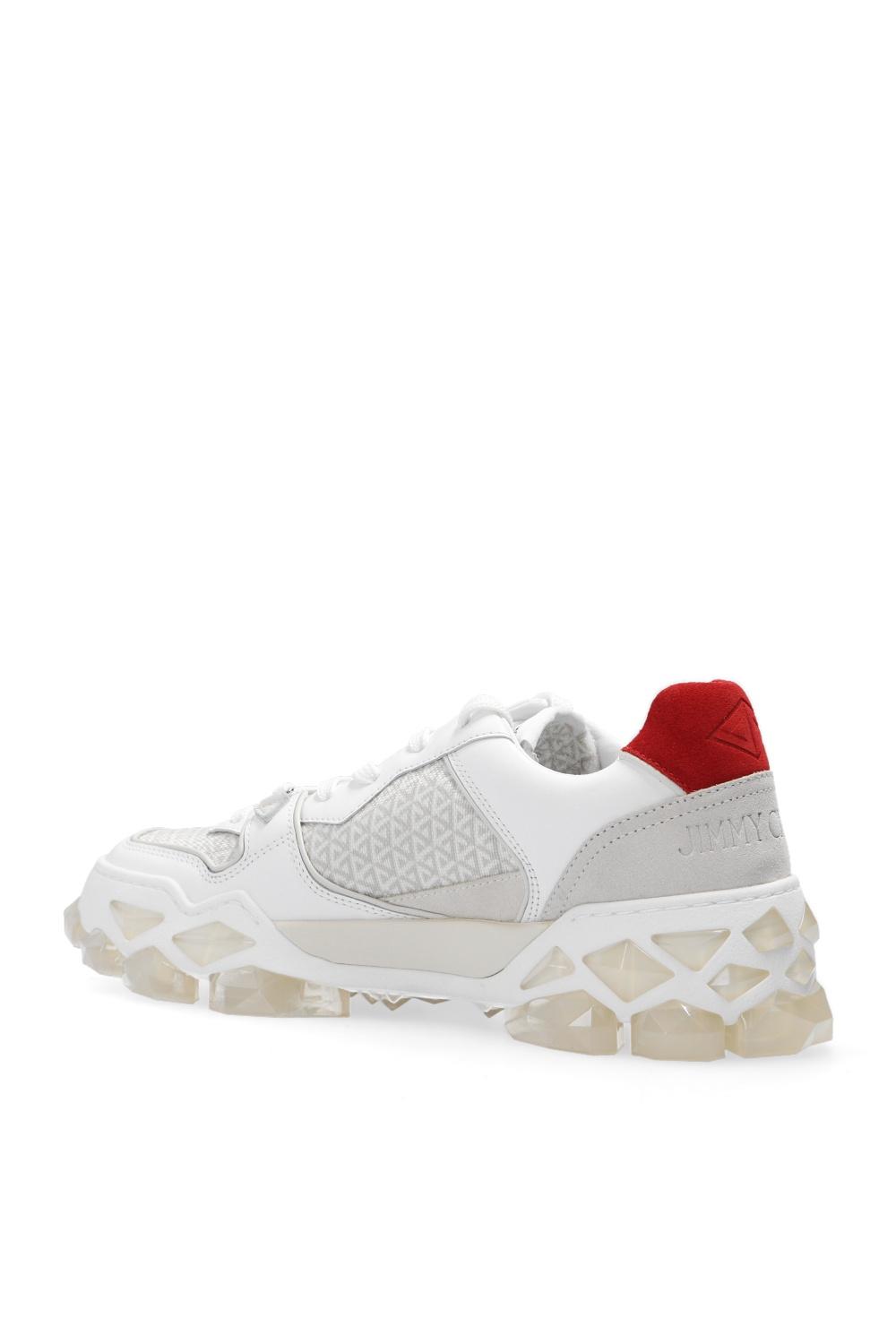 Jimmy Choo Leather 'diamond X Trainer' Sneakers in White for Men 