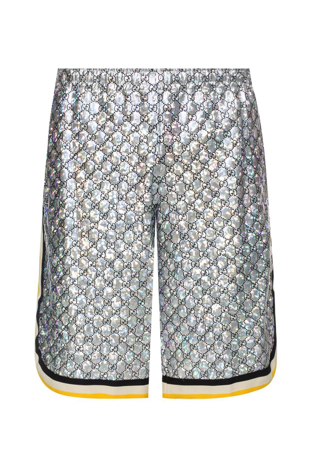 Gucci Logo Shorts in Metallic for Men | Lyst