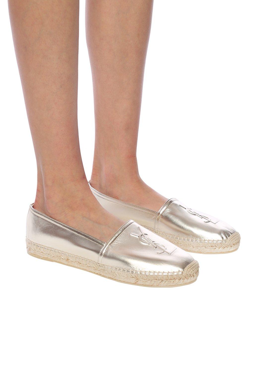 saint laurent gold espadrilles