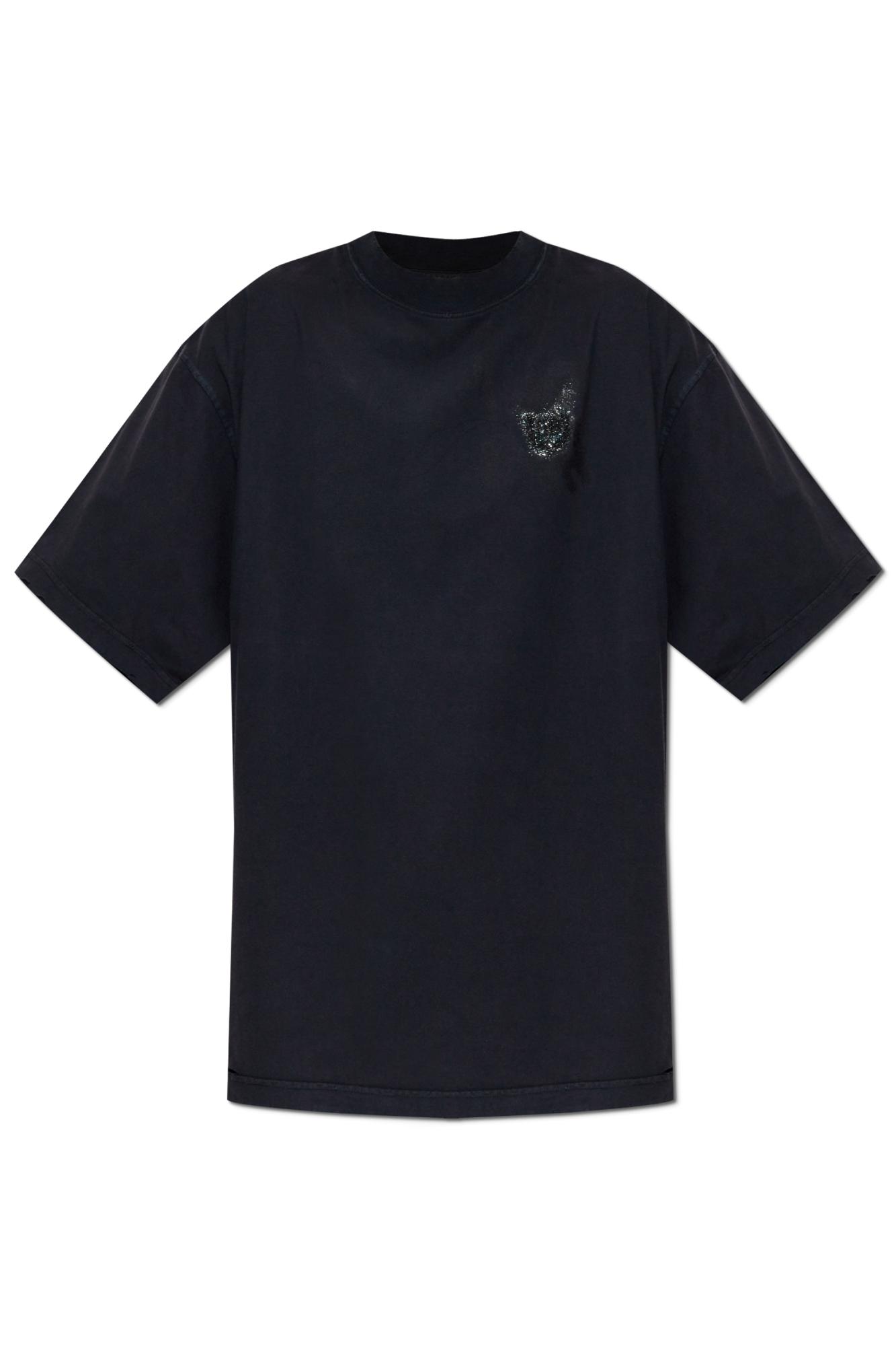 Balenciaga T-Shirt With Vintage Effect in Blue | Lyst Balenciaga T-Shirt With Vintage Effect in Blue | Lyst