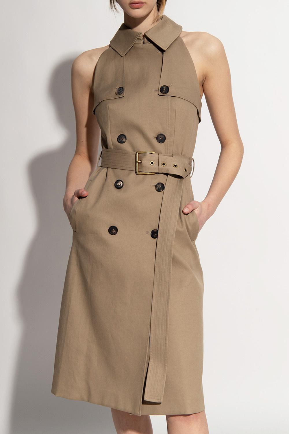 Michael Kors Michael Michael Kors Sleeveless Trench Dress in Natural | Lyst