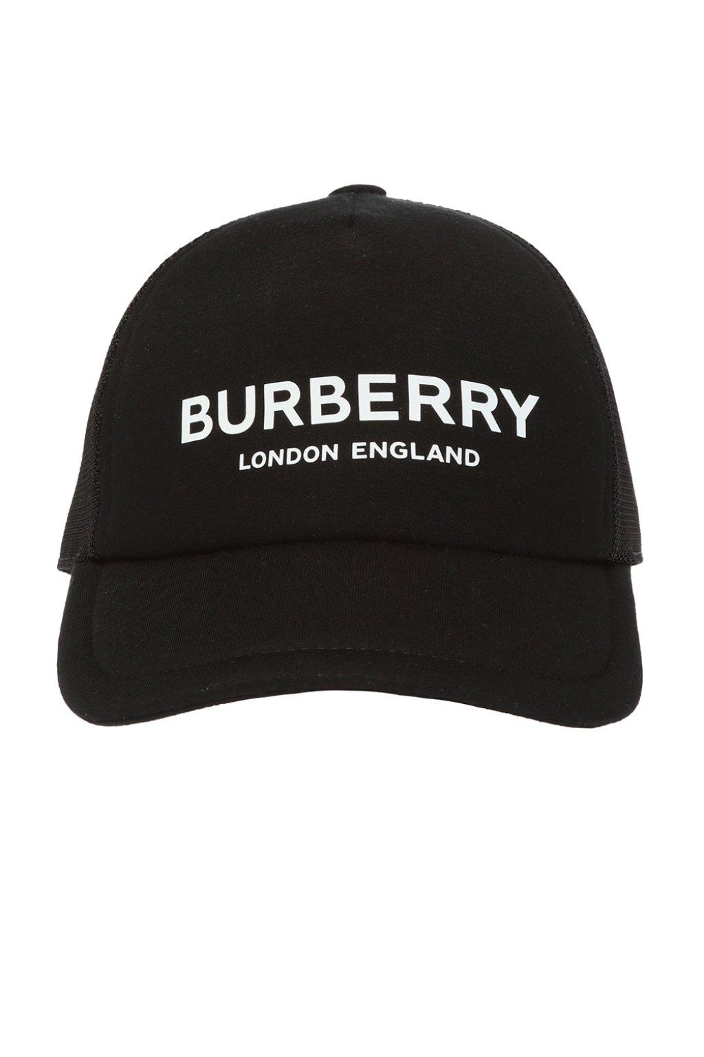 Burberry Cotton Trucker Baseball Cap in Black Lyst
