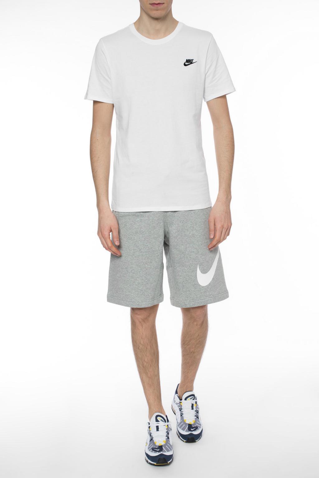 Nike Cotton Sweat Shorts in Grey (Gray) for Men - Lyst