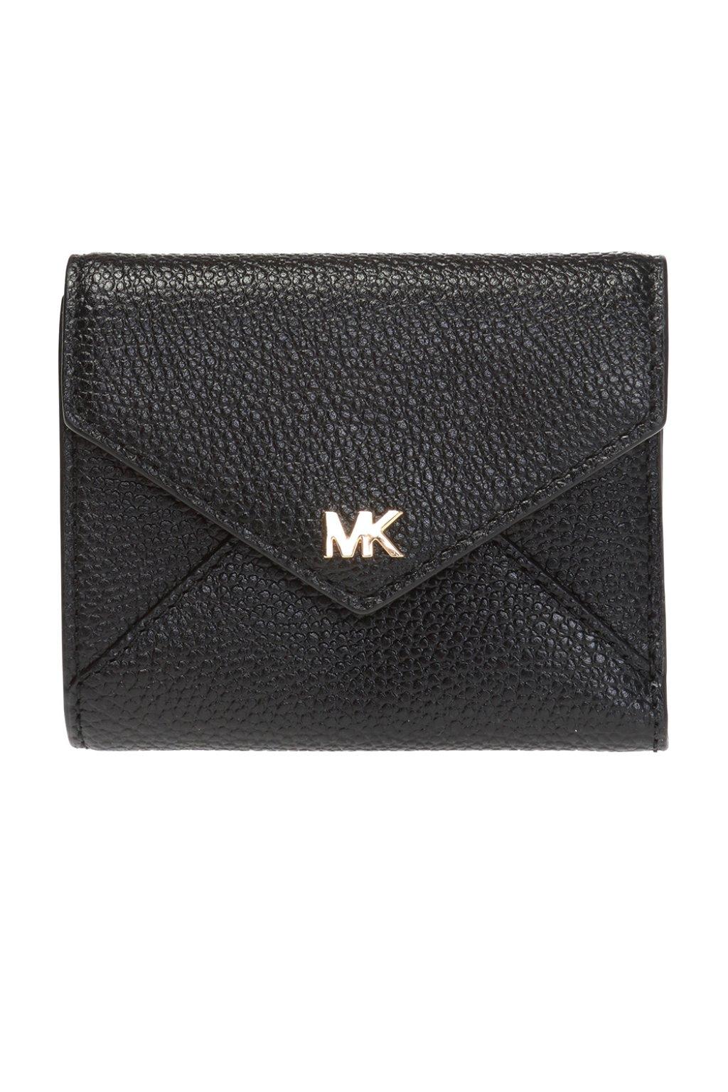 Michael Kors Leather Branded Card Holder in Black Lyst