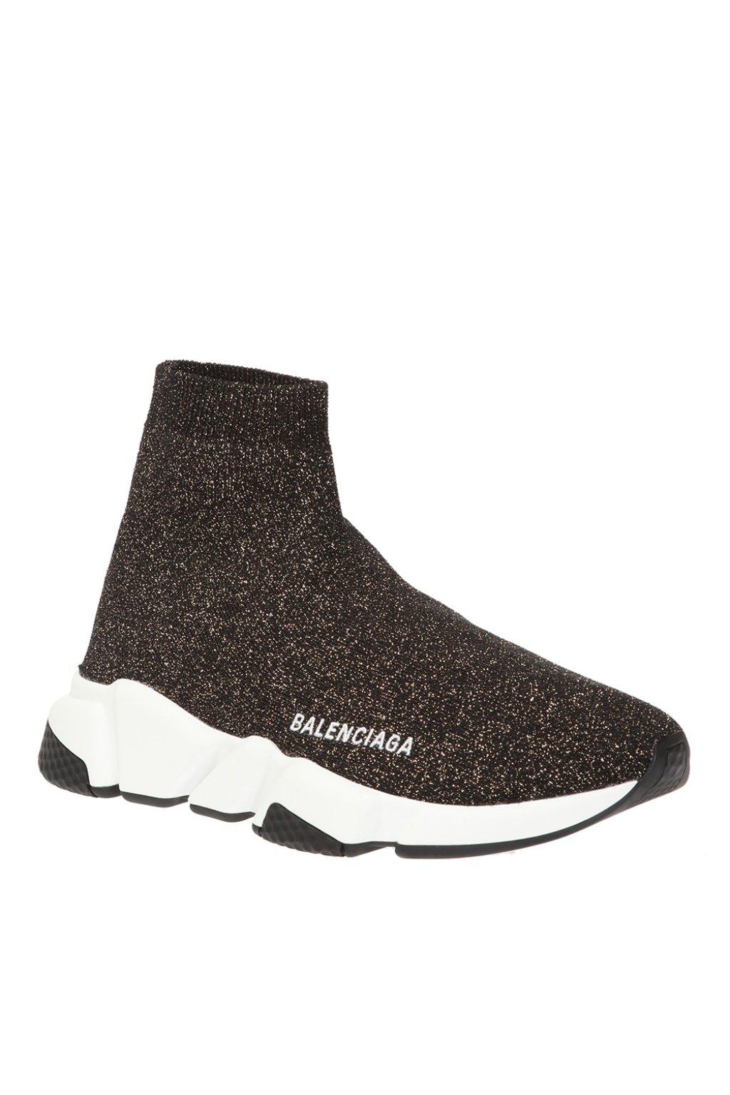 balenciaga speed trainer black glitter