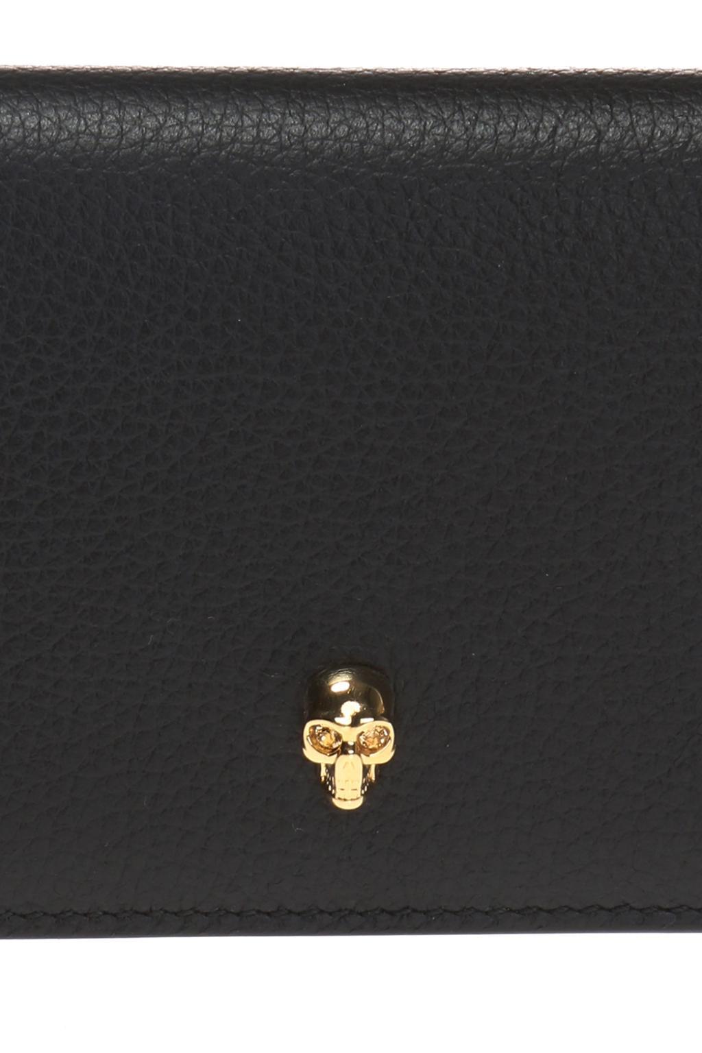 Alexander McQueen Leather Wallet With A Skull Motif in Black Lyst